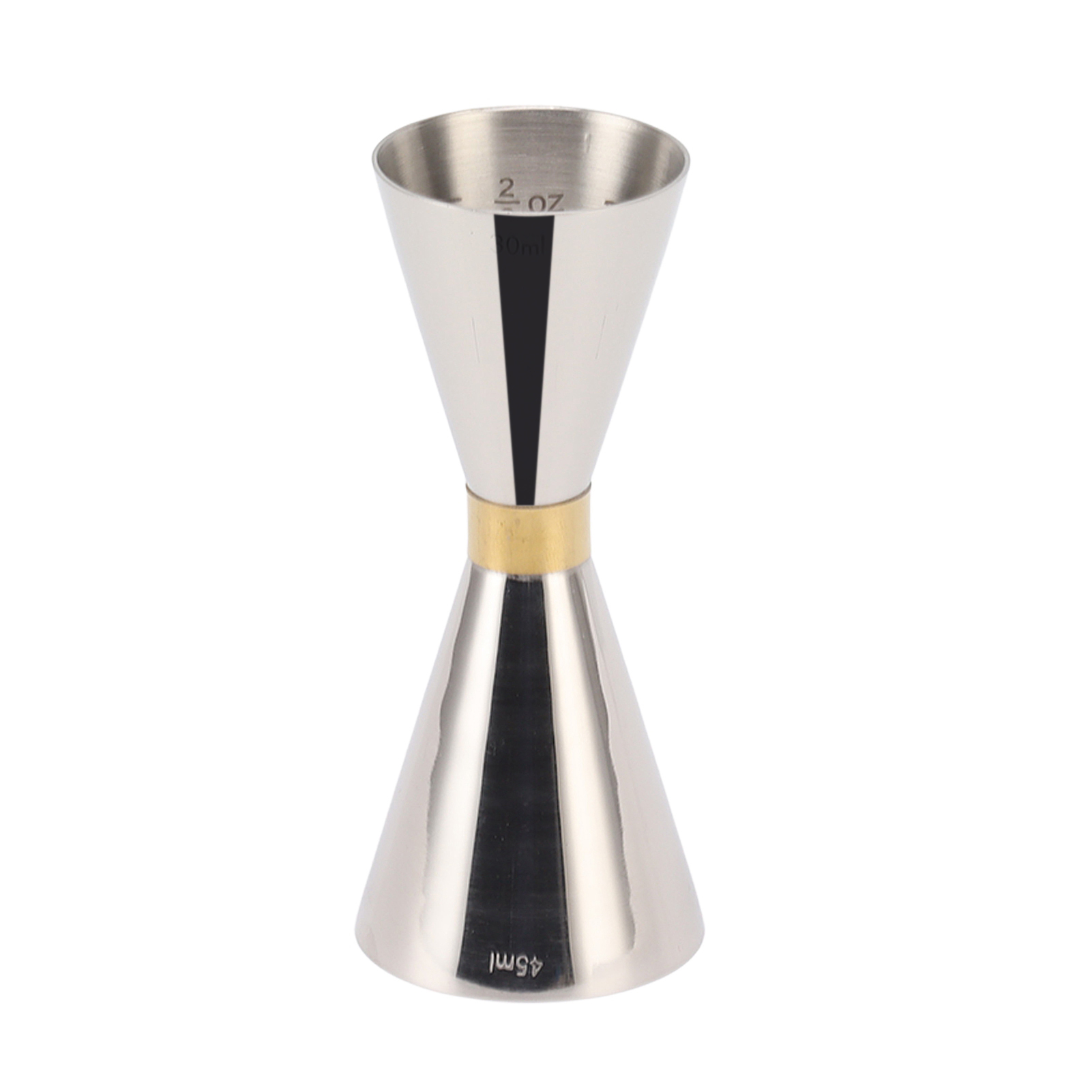 Doppelseitiger Cocktail-jigger Aus Edelstahl 304 Mit Graduierung Für Zuhause Und Partys, Originalfarbe