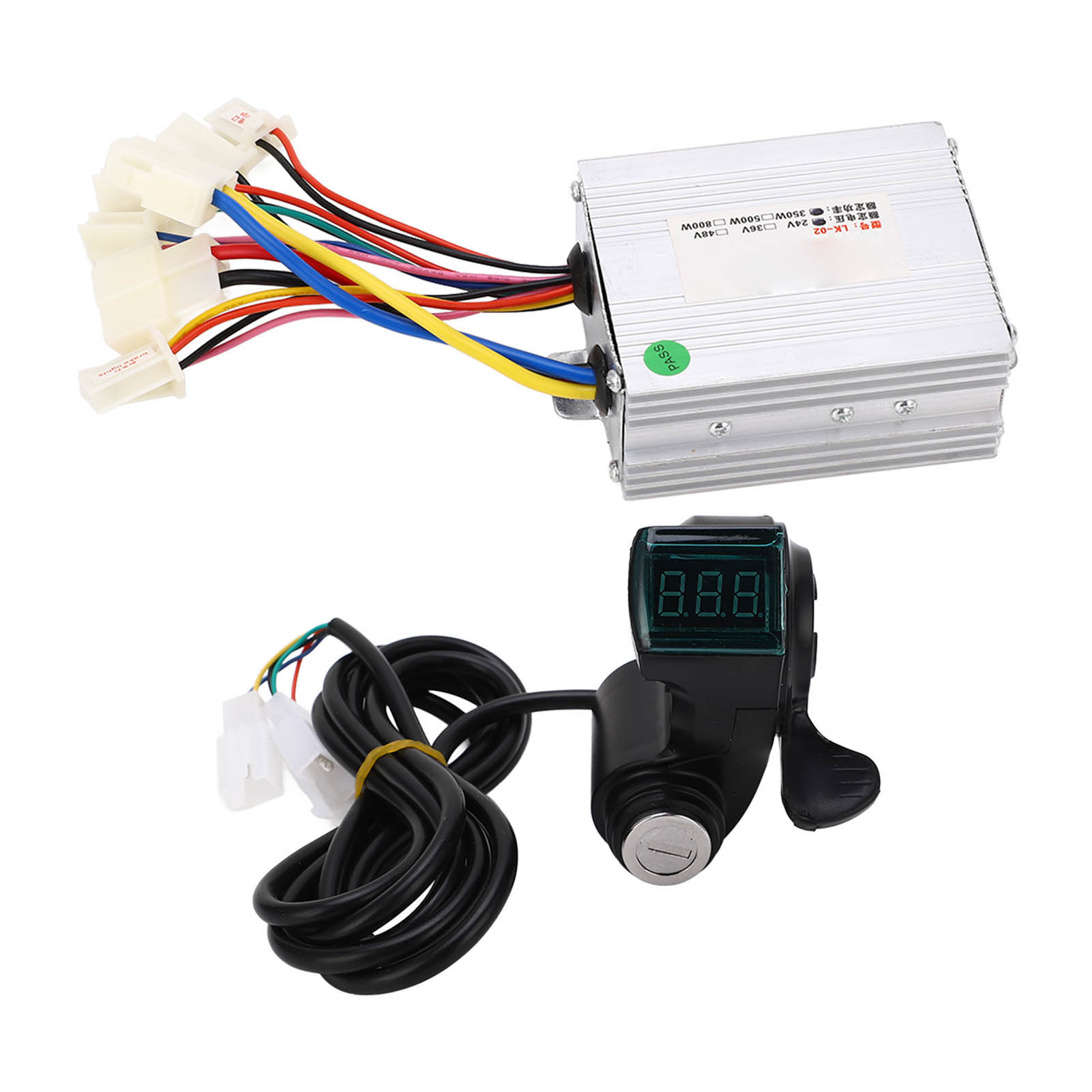 24v 350w Elektrofahrrad-umbausatz, Inklusive Daumengasgriff, Bürstenmotor-controller Und Scheinwerferschalter.