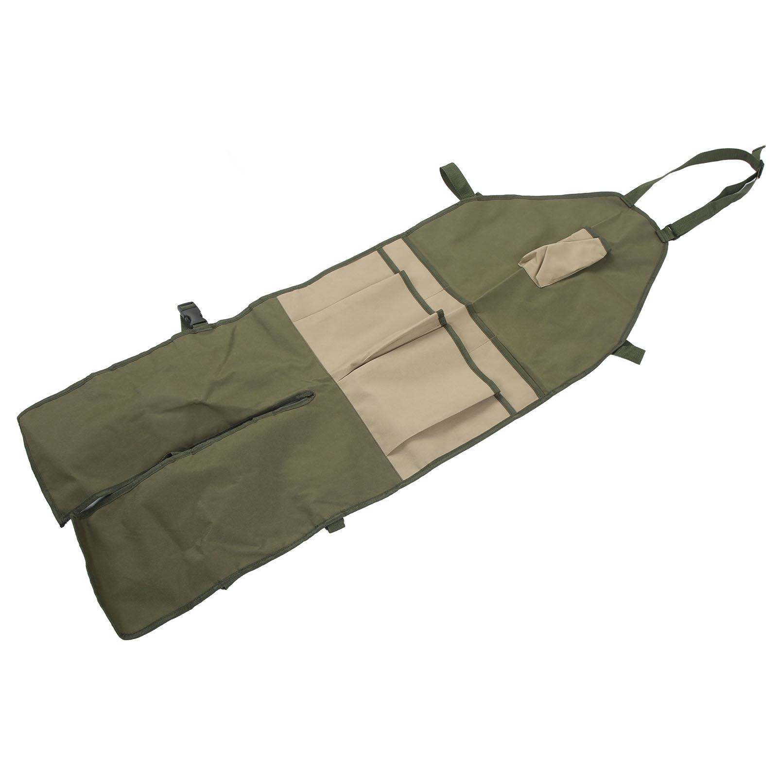 Gartenschürze Mit Beinschutz, Mehreren Taschen, Fleckenabweisend, Strapazierfähig, Tragbare Arbeitsschürze Für Töpfer Und Tätowierer, Khaki, Olivgrüne Nähte