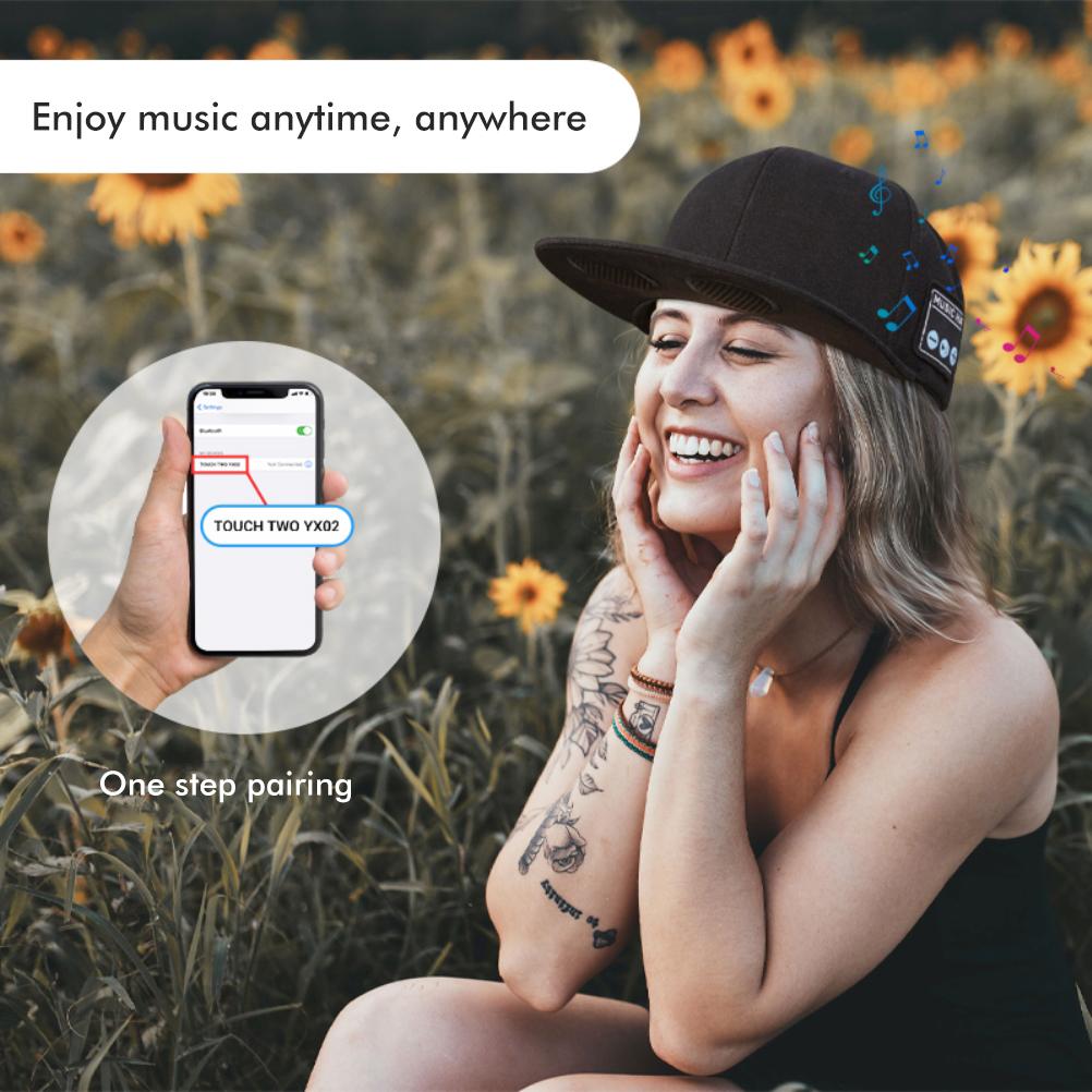 Kappe Mit Integriertem Bluetooth-lautsprecher, Kabelloser Bluetooth 5.0-lautsprecher, Baseballkappe Für Damen Und Herren, Ideal Für Outdoor-sport Und Fitness.