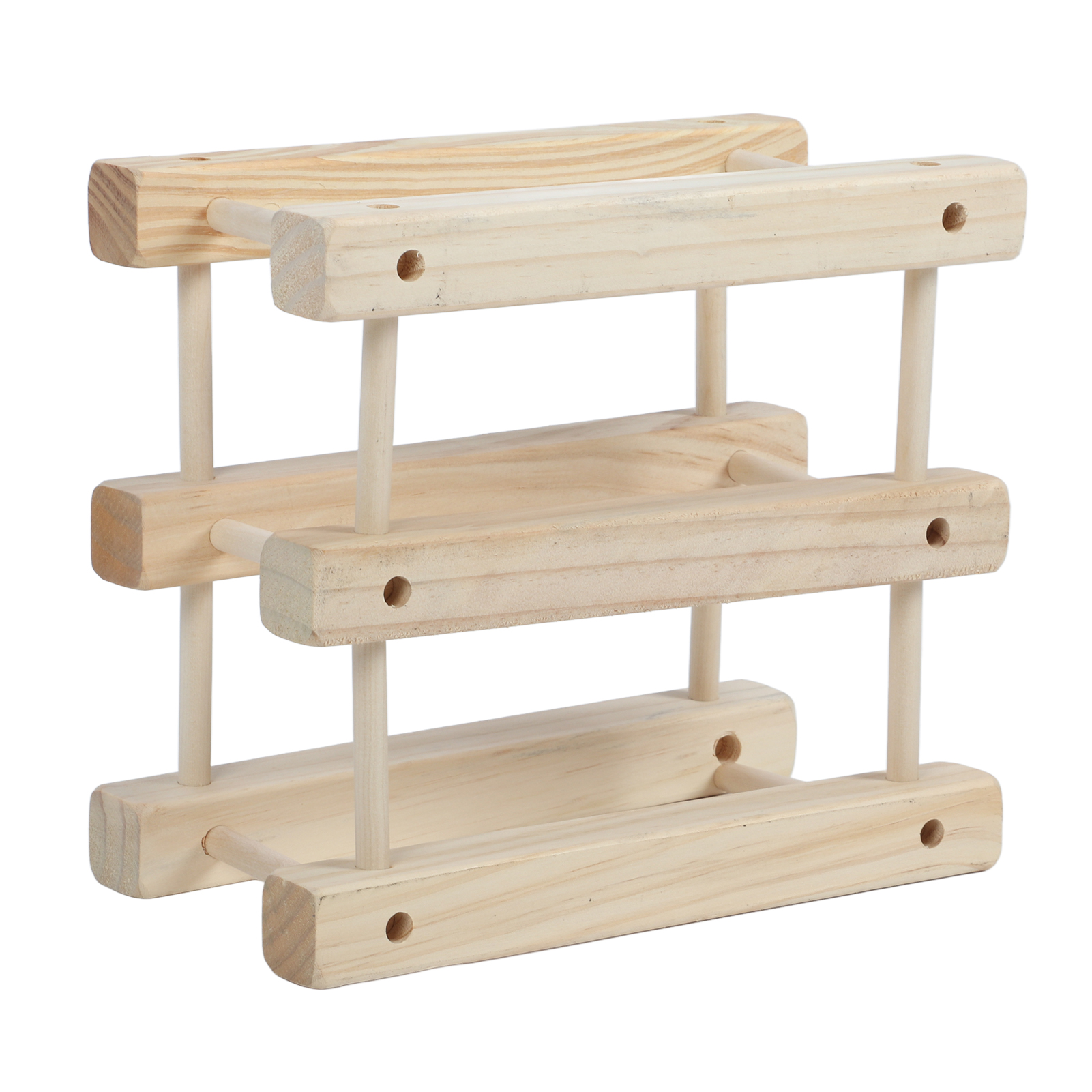 Weinregal Aus Holz, Modular Und Stapelbar, Flaschenhalter, Freistehend, Für Küche Oder Bartheke, 6 Flaschen