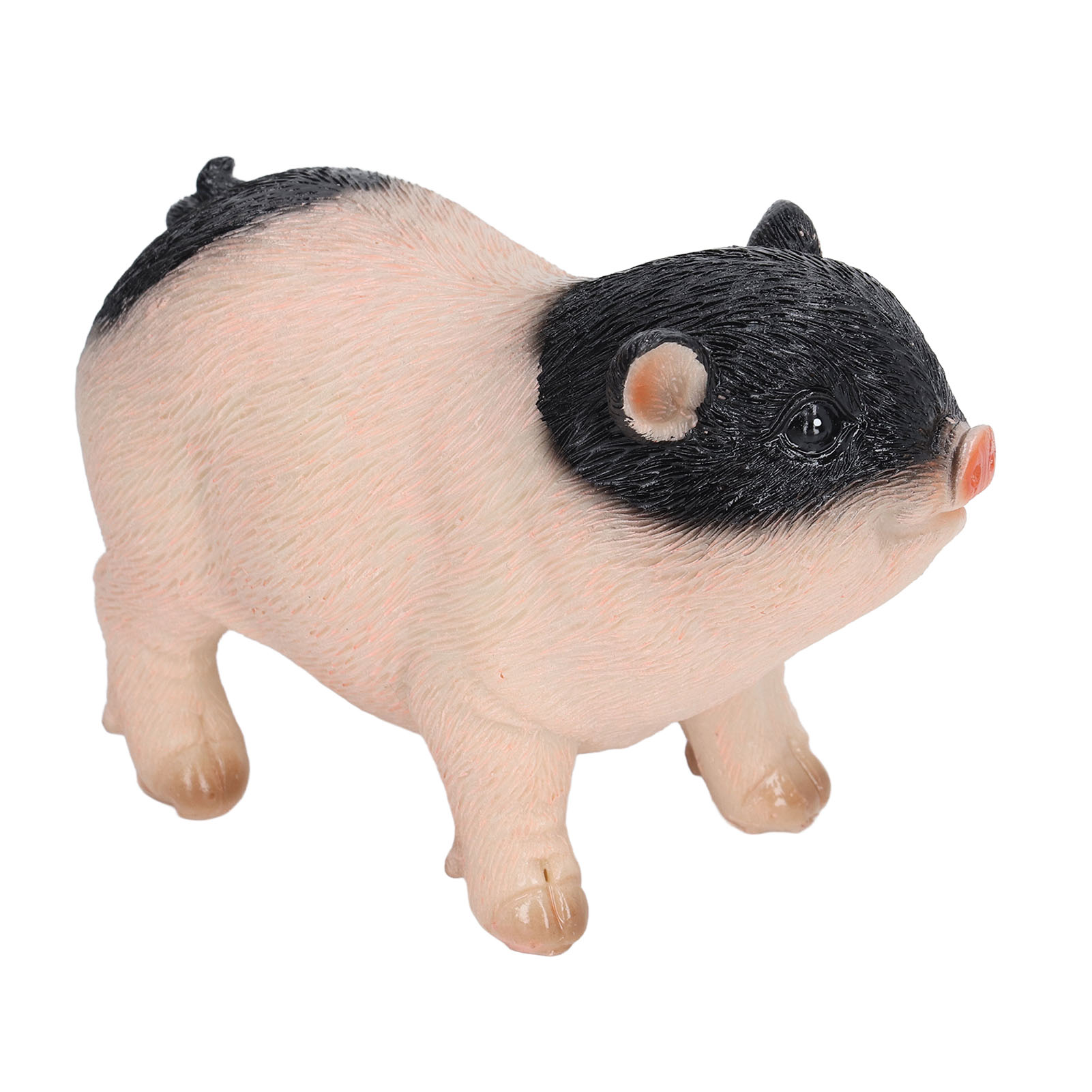 Niedliche Schweinchen-gartenfigur, Tierfigur Aus Kunstharz, Skulptur Für Den Außenbereich, Rasendekoration Aus Kunstharz, Mini, Rosa Und Schwarz