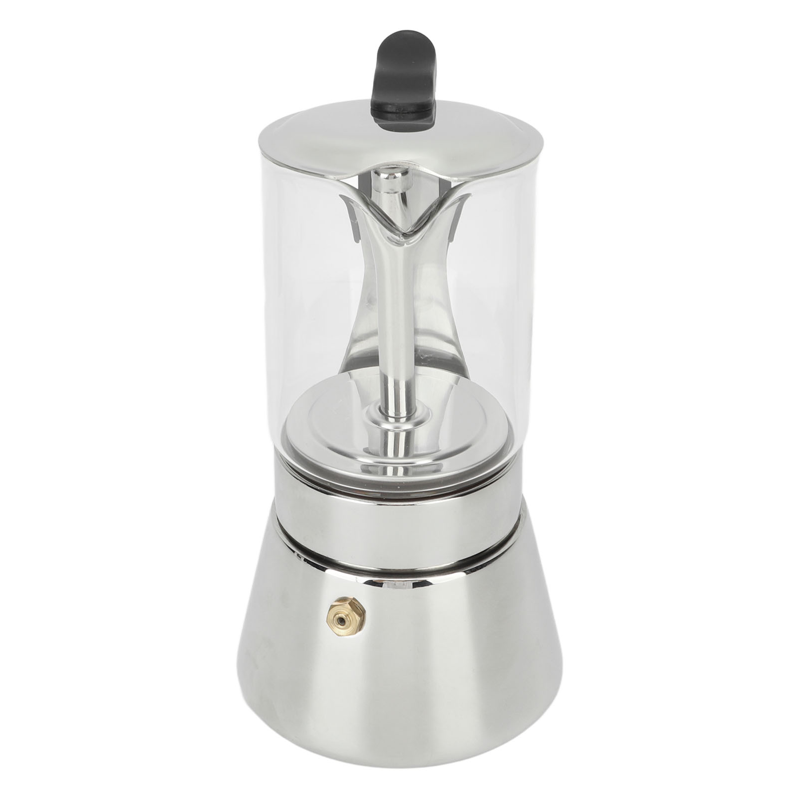 Italienische Kaffeemaschine Greca Mit Sichtbarem Korpus Aus Edelstahl, 160 Ml, Ideal Für Zuhause, Cafés Und Büros.
