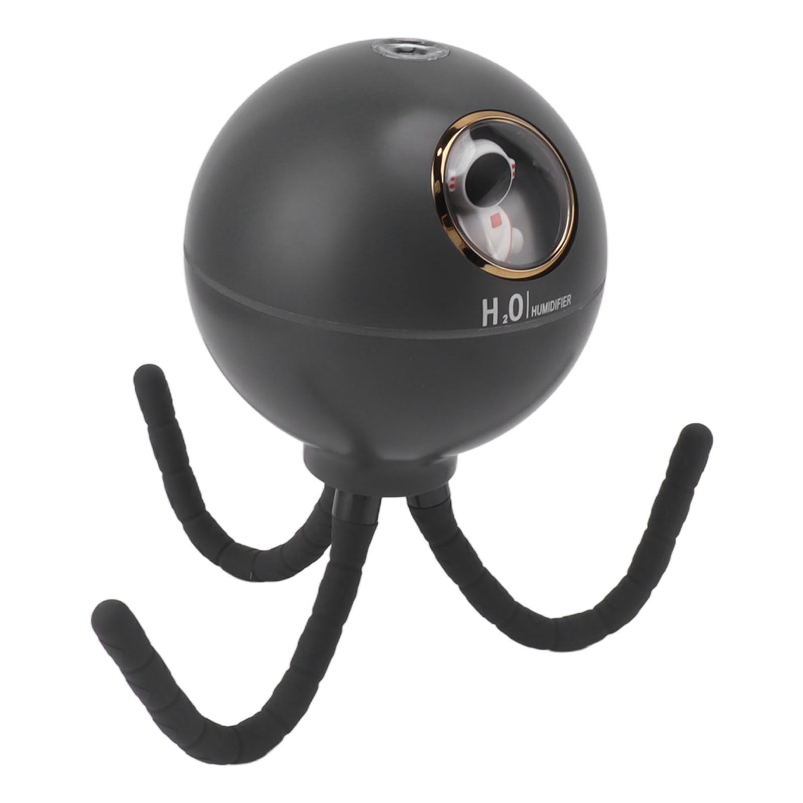 Luftbefeuchter In Form Einer Raumkapsel Mit Oktopus-design, Wiederaufladbarer Ultraschall-luftbefeuchter Per Usb, 400 Ml, Mini-astronauten-luftbefeuchter