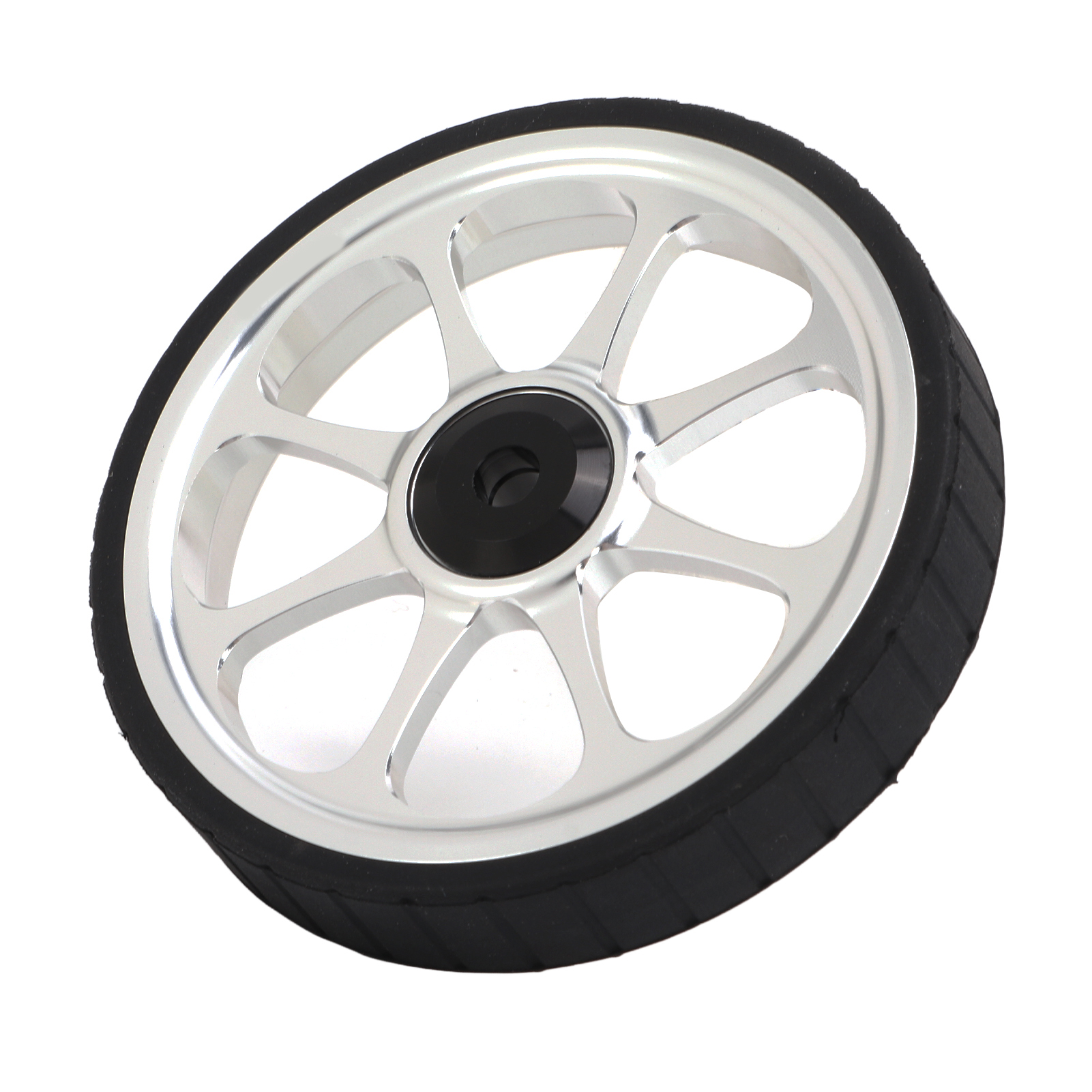 Easy Wheel Faltrad Aus Aluminiumlegierung, 82 Mm, Vergrößertes Lager, Kompatibel Mit Brompton 3sixty Faltrad, Silberfarben.