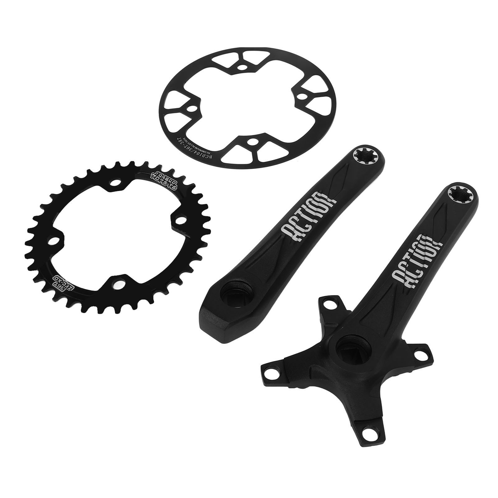Mountainbike-kurbelgarnitur Mit Schmalem/breitem 36-zahn-kettenblatt Und 36-38-zahn-kettenblattschutz Für Rennradreparaturen