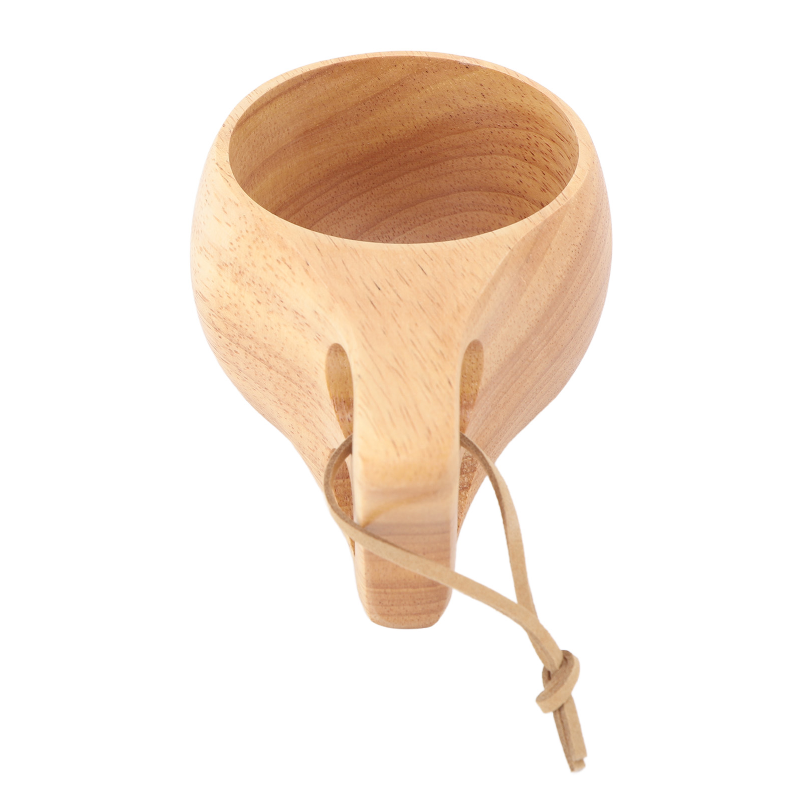 Multifunktionale Teetasse Aus Holz Im Nordischen Stil Mit Henkel, Ideal Für Wein, Milch Und Kaffee. Fassungsvermögen: 200 Ml, Zwei Einfüllöffnungen.