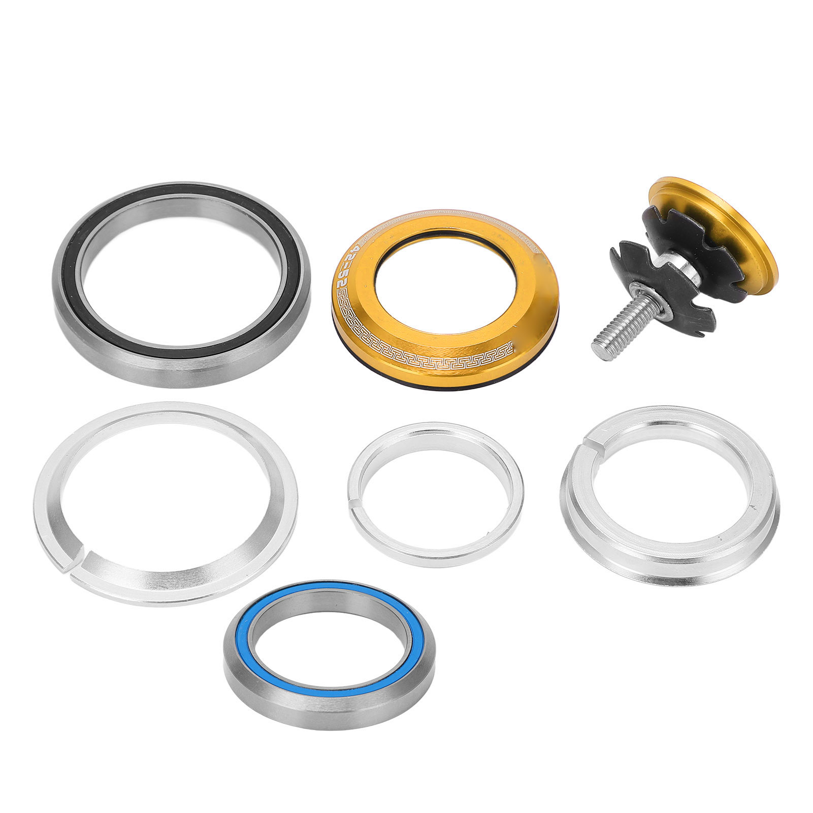 Viaron 42x52mm Vorbau Für Rennräder, Wasserdicht, Mit Goldenen Lagerschalen.