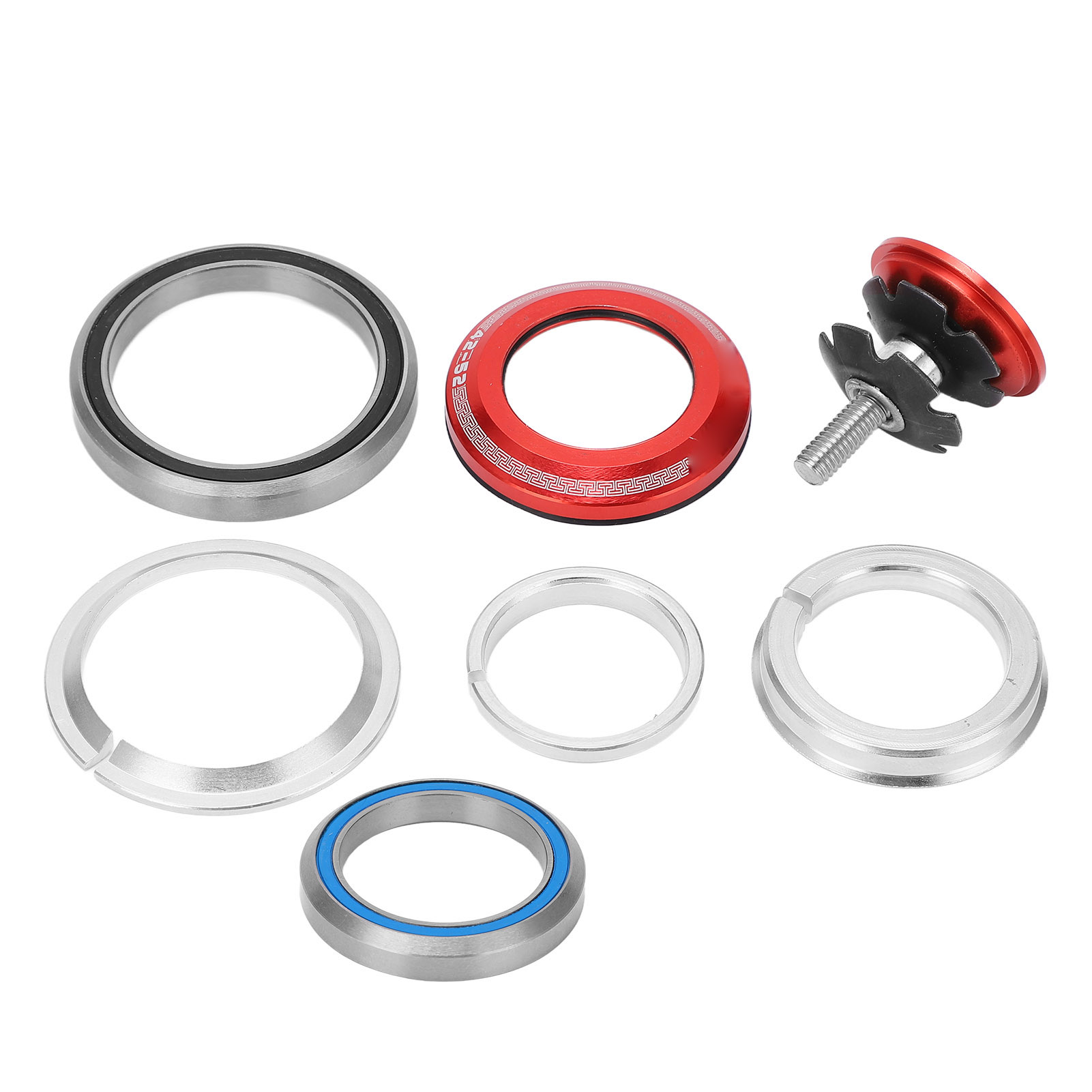 Viaron 42x52mm Vorbau Für Rennräder, Wasserdicht, Mit Roten Lagerschalen