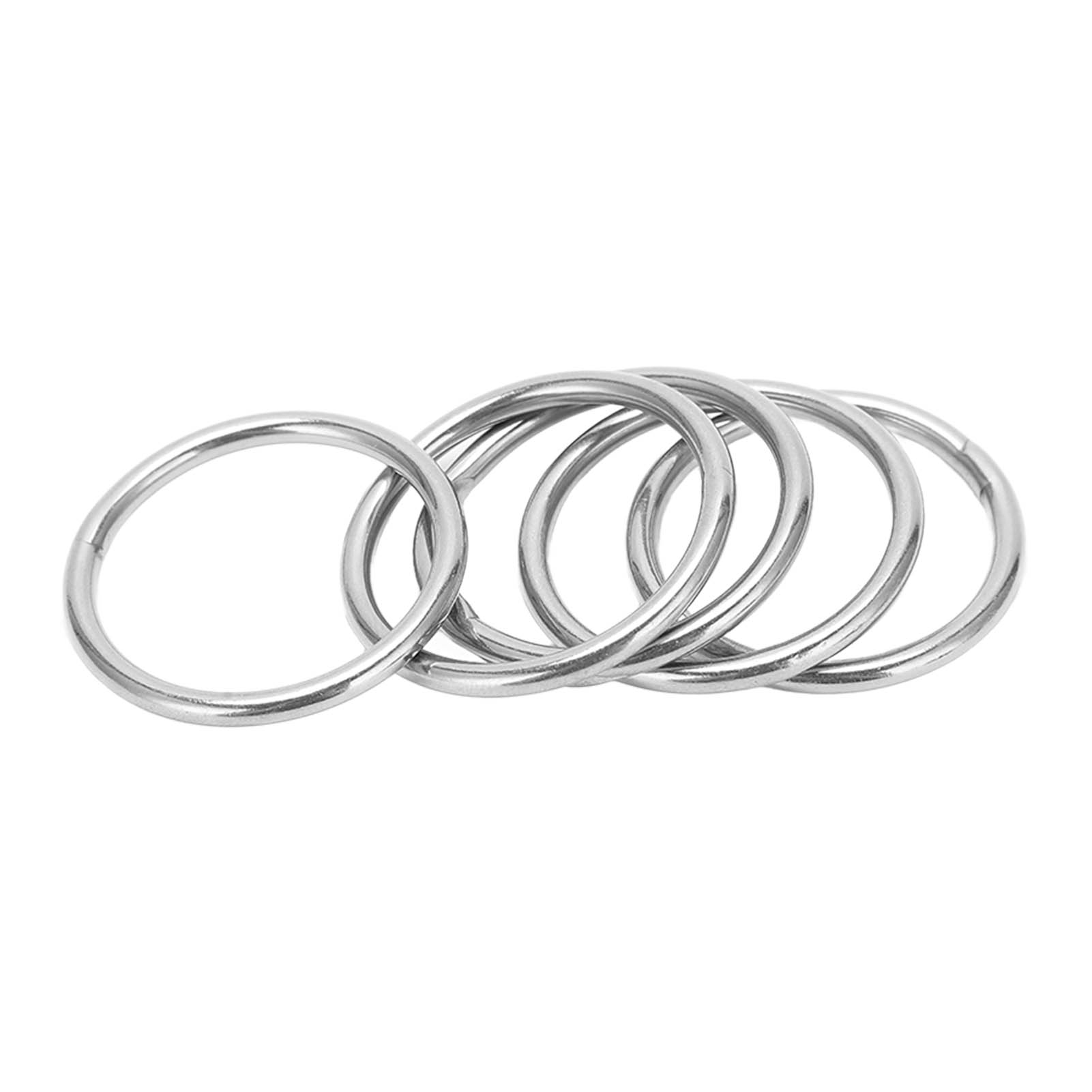 Packung Mit 5 3mm Edelstahl-o-ringen, Mehrzweck-befestigungsringe Für Boote Und Ladung (3 X 30 Mm / 0,1 X 1,2 Zoll)