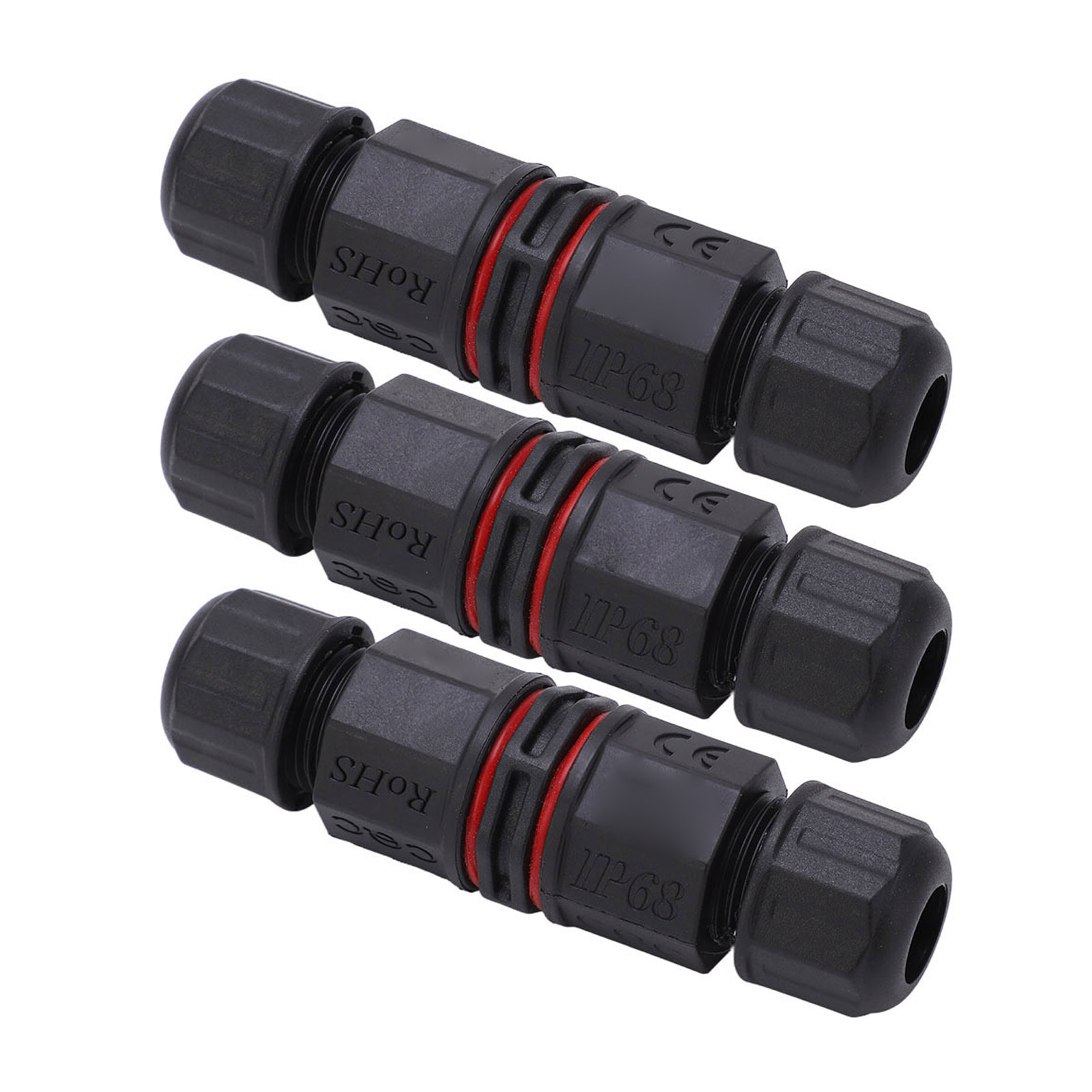 Ip68-wasserdichter 3-pin-durchgangsstecker Für Led-springbrunnen Und Außenbeleuchtung