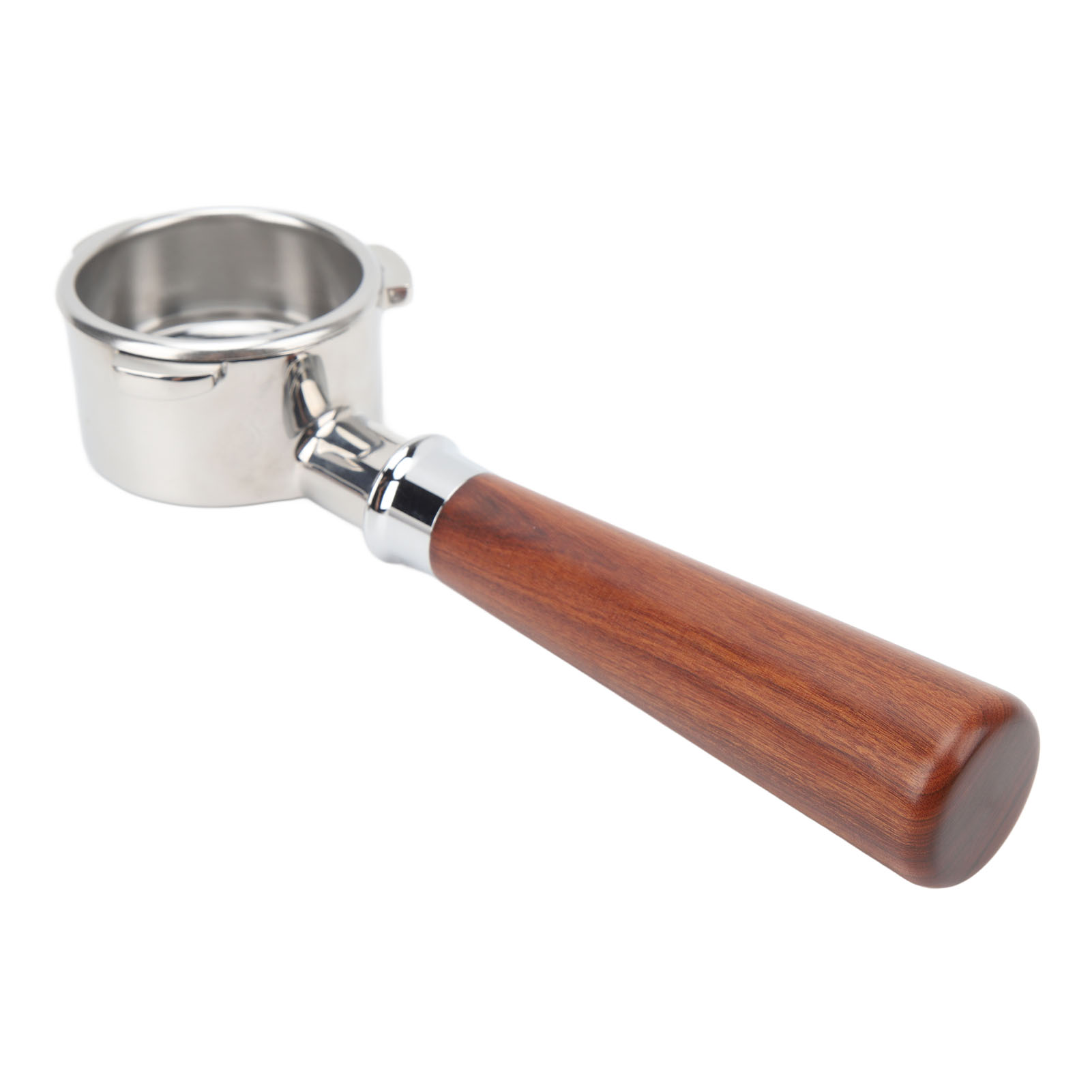 Bodenloser Edelstahl-siebträger, Tragbarer Siebträger Ohne Boden Für Breville Series 8 Kaffeemaschinen, 54 Mm, In Siam-rosenholz A1