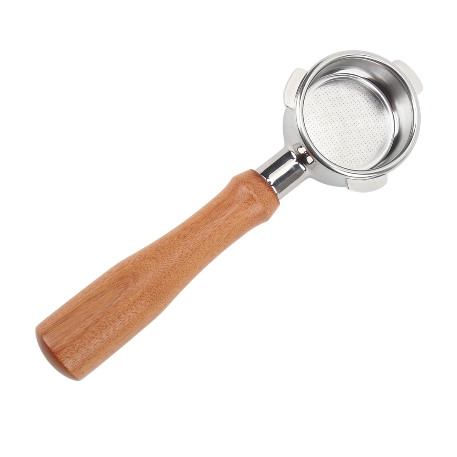 Bodenloser Edelstahl-filterhalter, Tragbarer Filterhalter Ohne Boden Für Breville Serie 8 Kaffeemaschine, 54 Mm Durchmesser, Komplett Aus Holz, Siam-rosenholz.