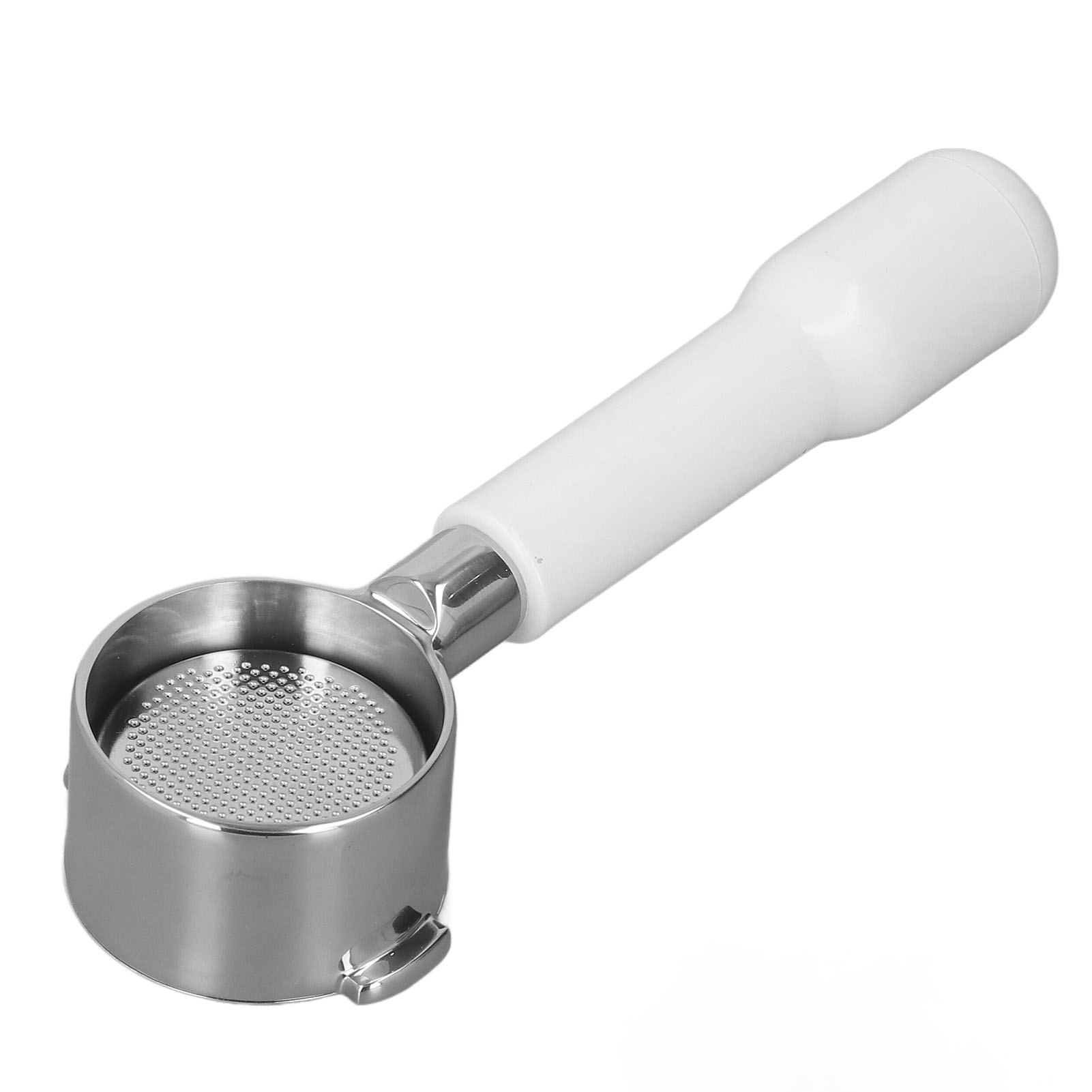 51 Mm 2-ohr-kaffeefilterhalter, Bodenlos, Mit Griff, Kompatibel Mit Der Kaffeemaschine Eco310, Modell C2, Aus Weißem Kunststoff.