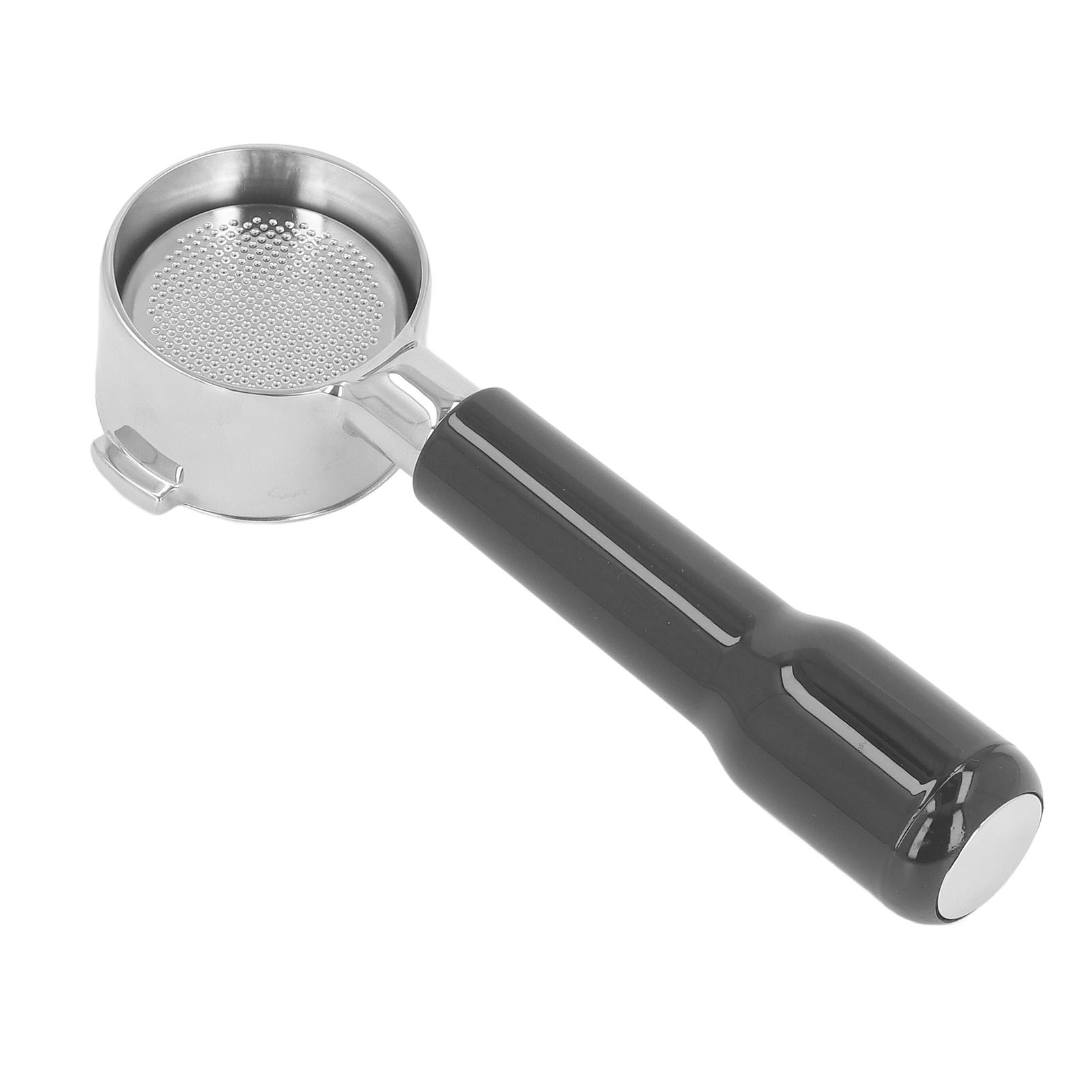 51 Mm 2-ohr-filterhalter Mit Bodenloser Filterhalterung Für Kaffee, Kompatibel Mit Der Kaffeemaschine Eco310, Modell C2, Aus Schwarzem Kunststoff.