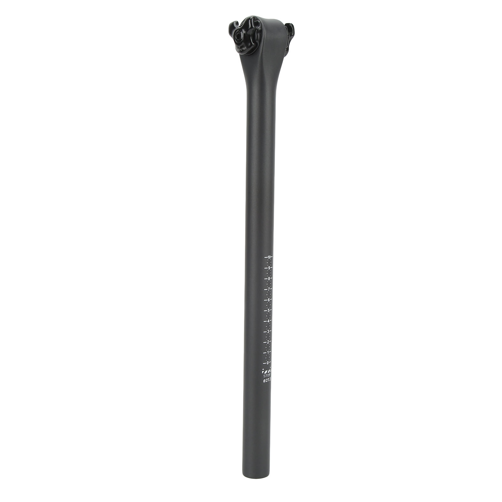 Leichte Carbonfaser-fahrradsattelstütze Mit Stoßdämpfung, Fahrradsattelzubehör, Ausführung In Mattschwarz, Grau Und Silber, 27,2 X 400 Mm / 1,1 X 15,7 Zoll