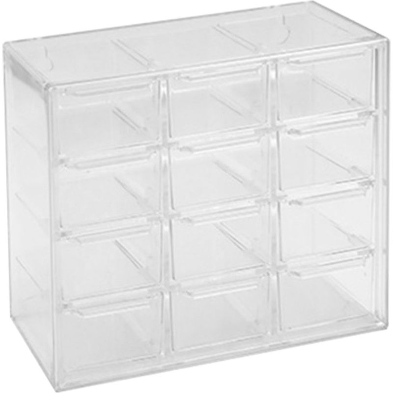 Staubdichte, Transparente Aufbewahrungsbox Aus Kunststoff Mit Fächern Für Schmuck, Halsketten Und Bastelarbeiten (12 Fächer)