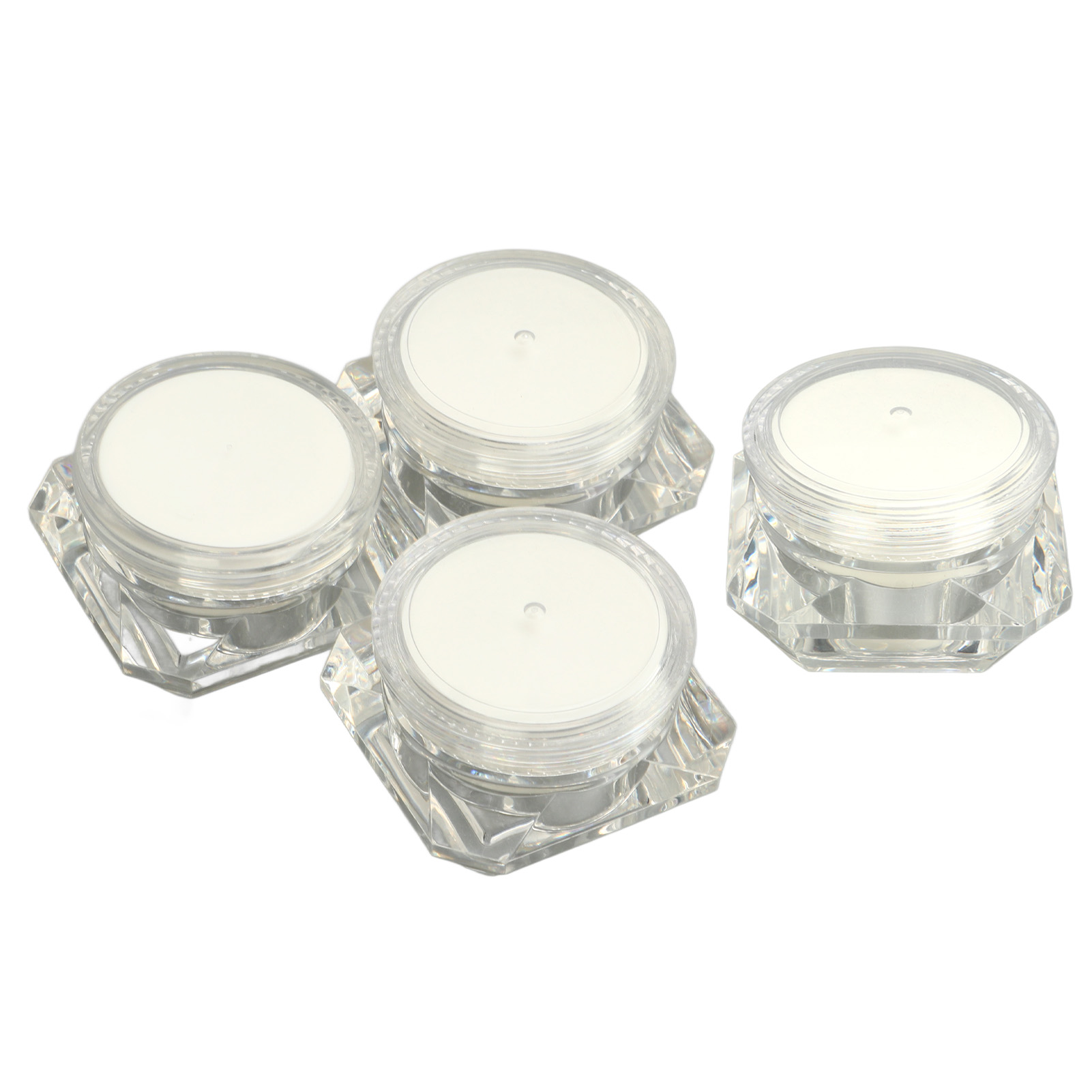 Nachfüllbarer Cremetiegel Aus Kunststoff, Diamantförmige Optik, Ideal Für Reisen, Camping Und Zum Schminken.