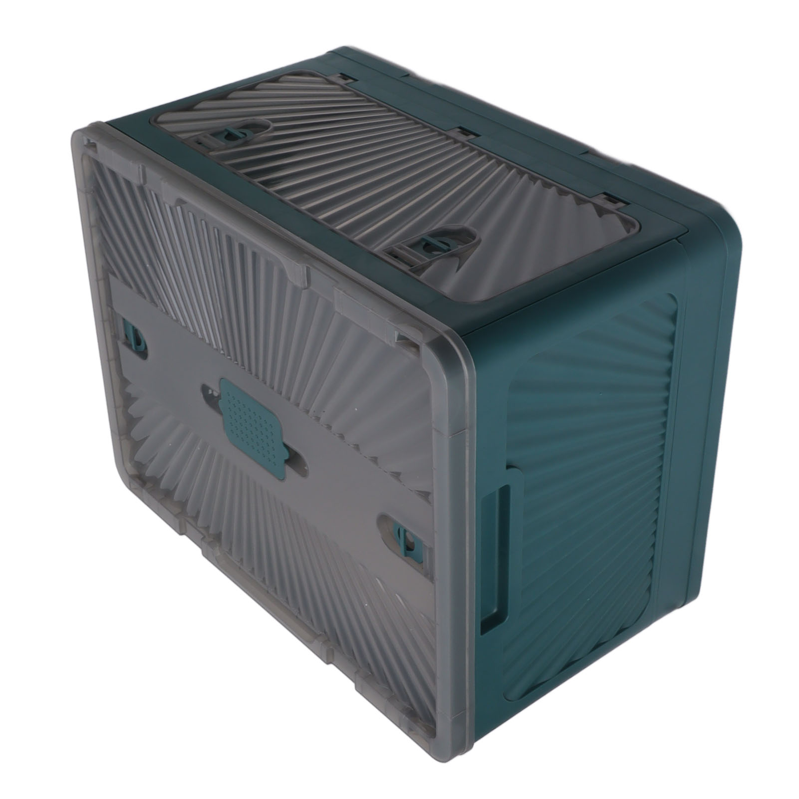 Zusammenfaltbare Aufbewahrungsbox Aus Kunststoff Mit Deckel, Großes Fassungsvermögen, Ideal Für Camping, Picknicks Und Autoreisen. Große, Stabile, Grüne, Zusammenfaltbare Aufbewahrungsbox Für Den Auße