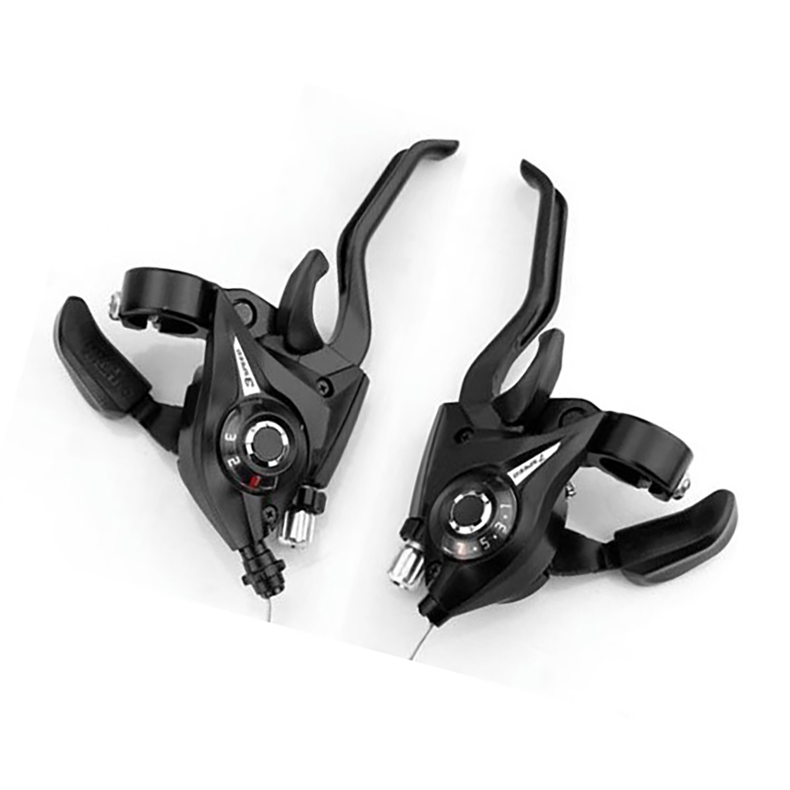 Brems- Und Schalthebel Für 21-gang-fahrräder Mit Geschwindigkeitsanzeige. Einfach Zu Montierende Aluminium-fahrradteile Für Rennräder, Mountainbikes Und Falträder.