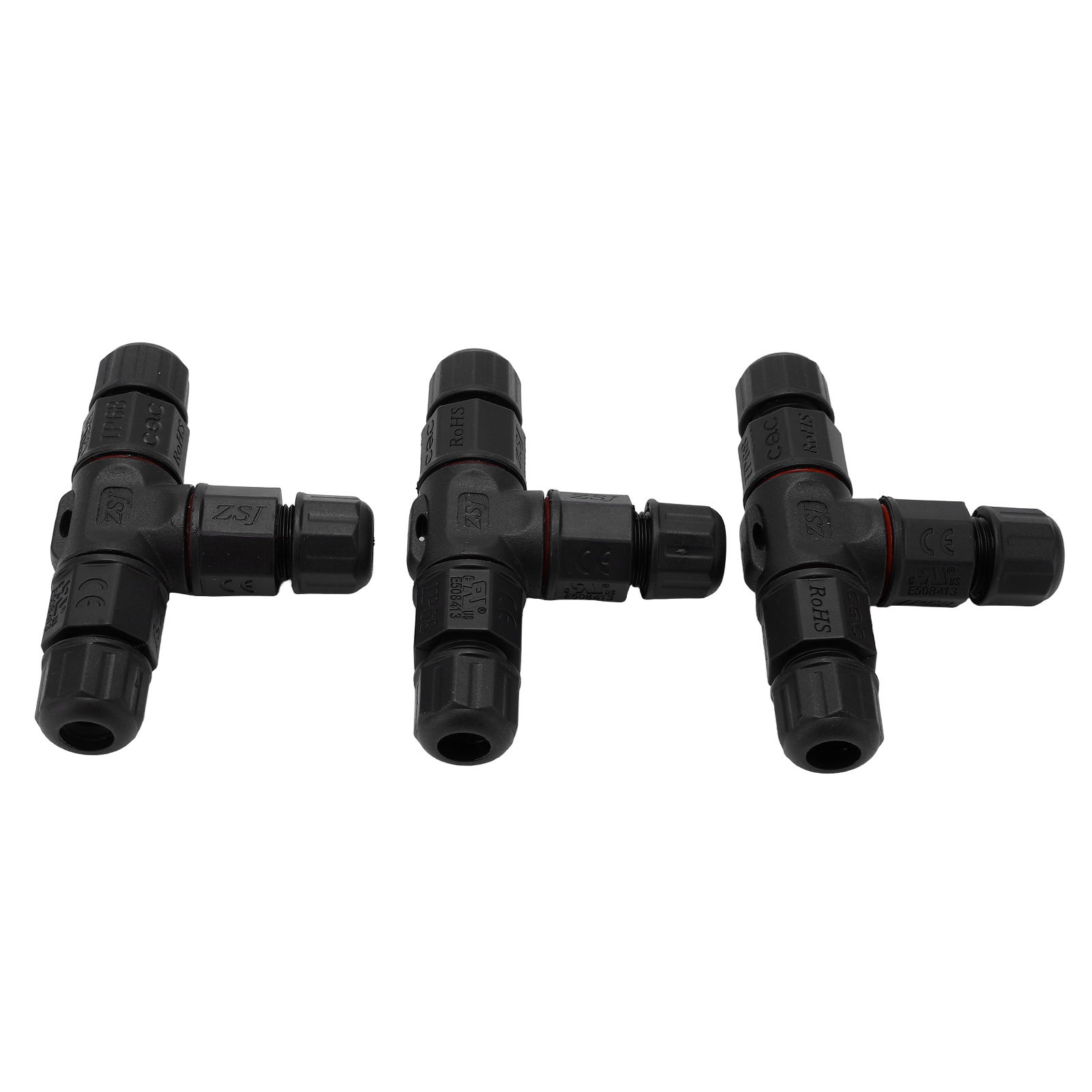 3er-pack Wasserdichte 3-wege-kabelverbinder, 4-adrige Anschlussdose, Schutzart Ip68 Für Den Außenbereich. Elektrischer Kabelverbinder