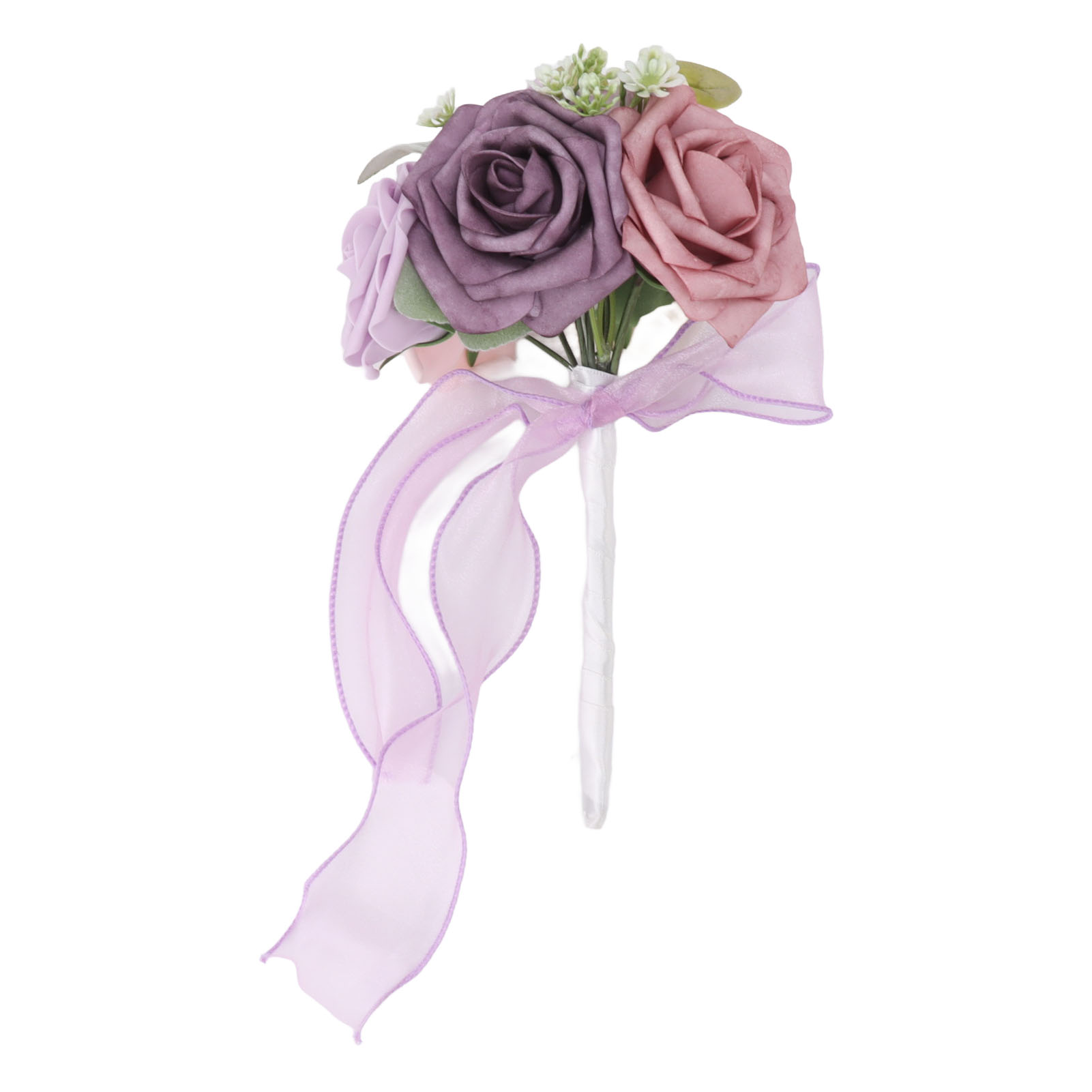 Ein Lebendiger, Romantischer, Handgefertigter, Eleganter Und Tragbarer Brautstrauß, Ideal Für Partys, Büros, Boutiquen, Gärten Und Als Brautjungfernstrauß, 25 X 14 Cm, Typ D