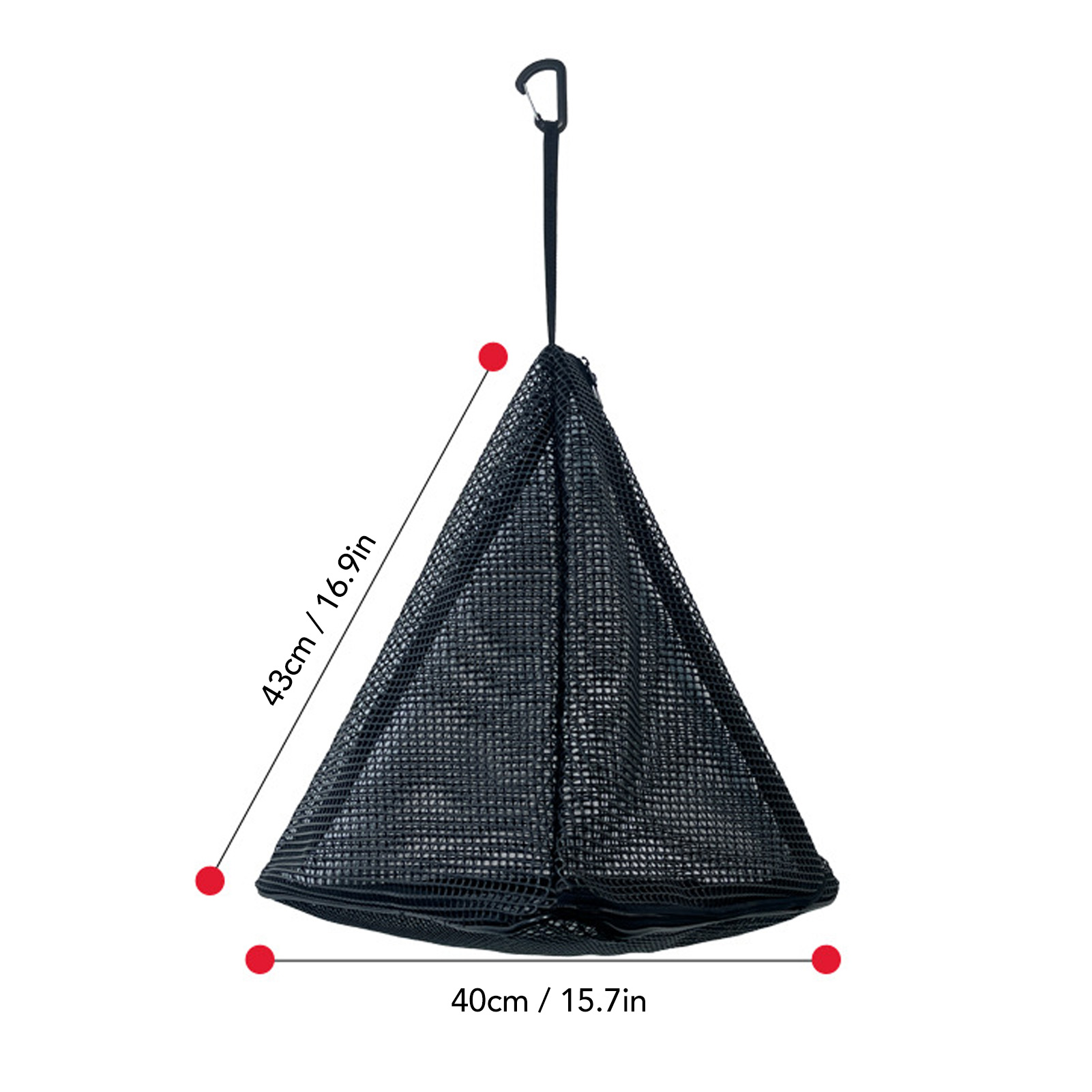 Dreieckiges Outdoor-trockennetz, Faltbares Pvc-hängegestell Zur Aufbewahrung Beim Camping, Picknicks Und Grillen, Größe L