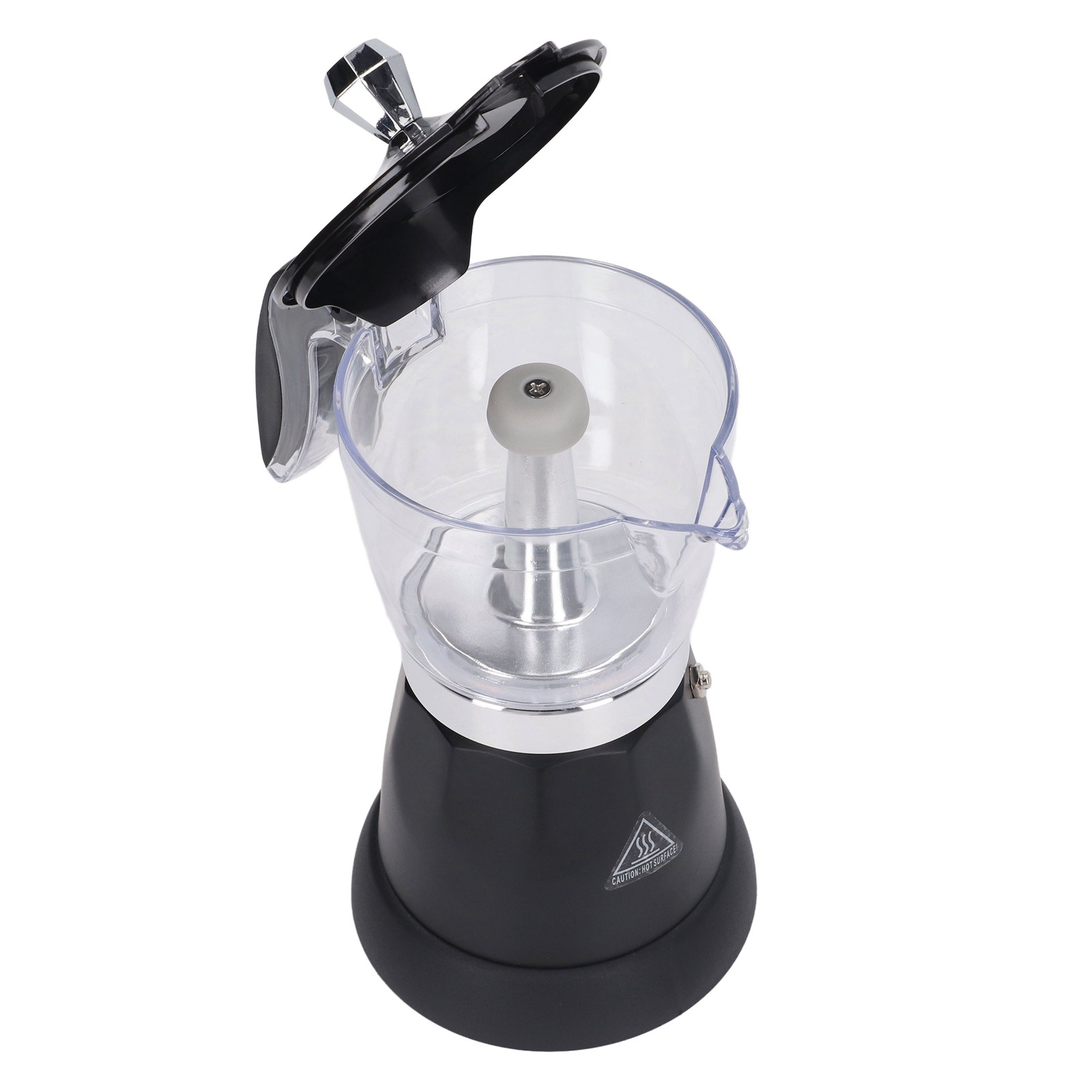 Tragbare Italienische Elektrische Kaffeemaschine, 6 Tassen (300 Ml) Mit Transparentem Deckel, Für Den Hausgebrauch, Europäischer Stecker, 220–240 V