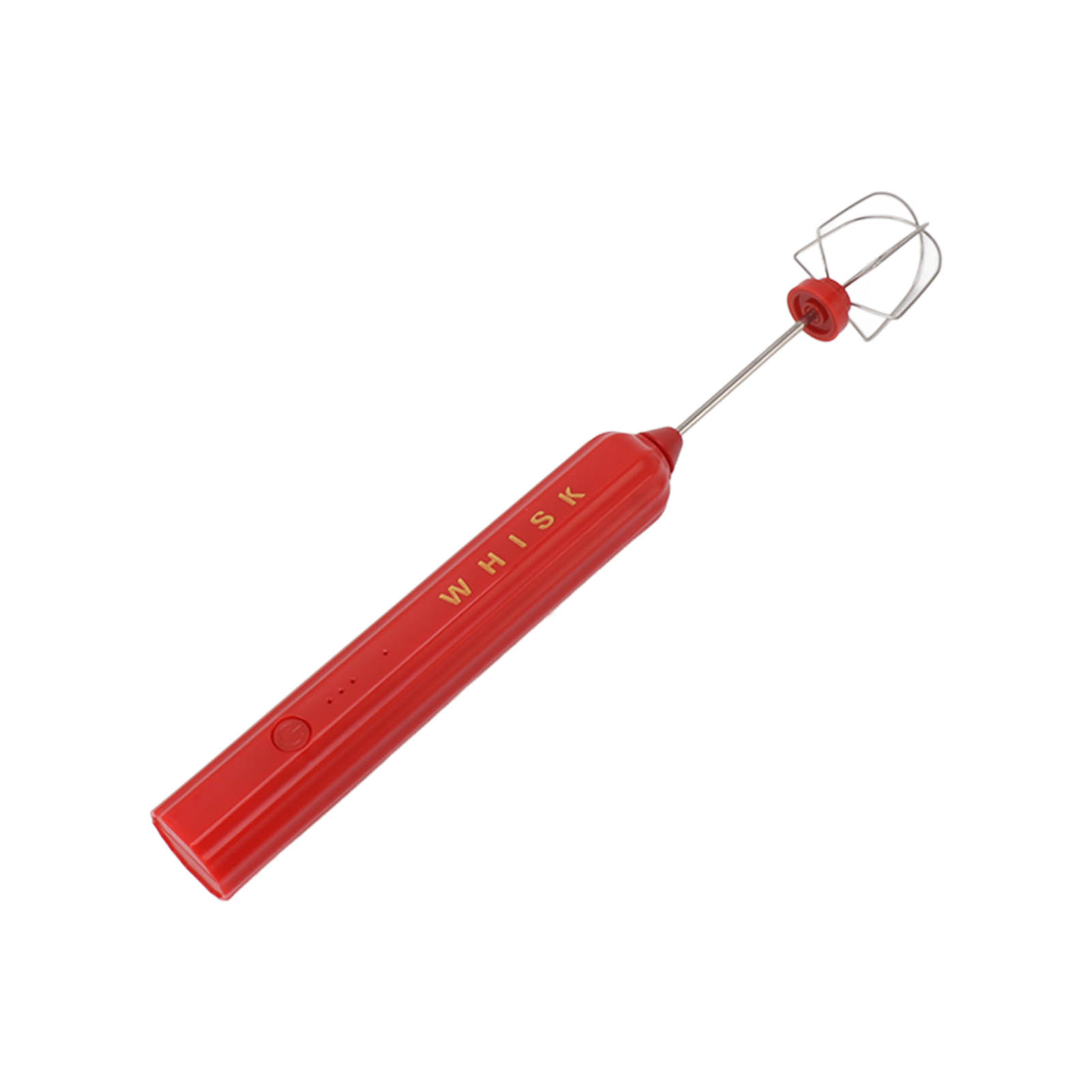 Elektrischer Edelstahl-usb-haushaltsmixer, Kleiner Tragbarer Akku-mixer, Schneebesen Und Milchaufschäumer, Rot