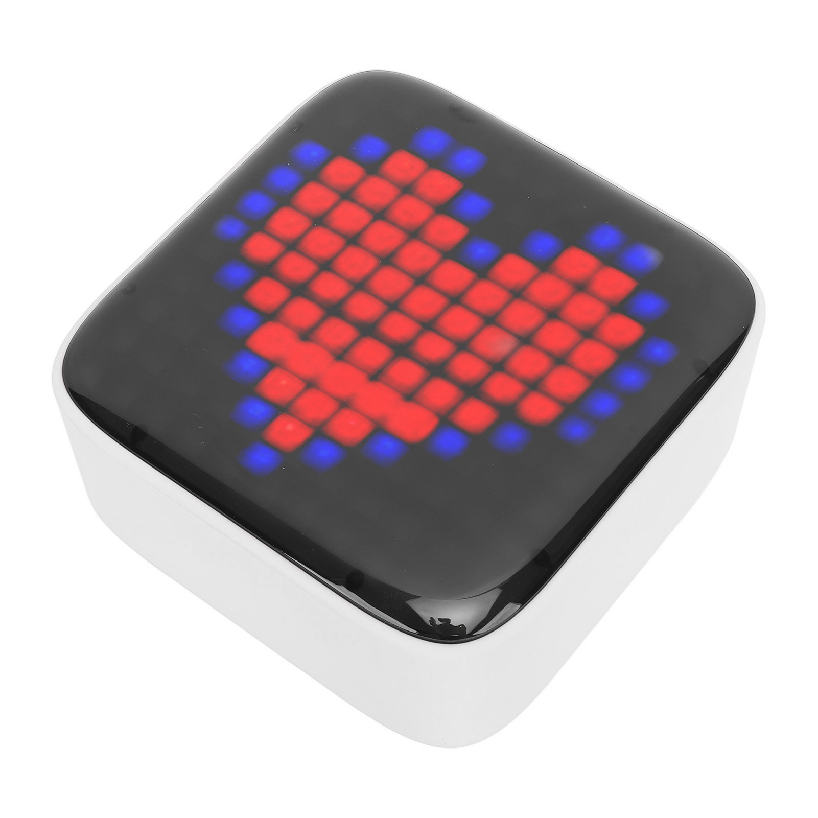 Mini-retro-bluetooth-lautsprecher Mit Mehrfarbiger Led Im Pixel-stil, Tragbar Und Kabellos, Ideal Für Schlafzimmer, Büro, Studentenzimmer Oder Im Freien (grau).