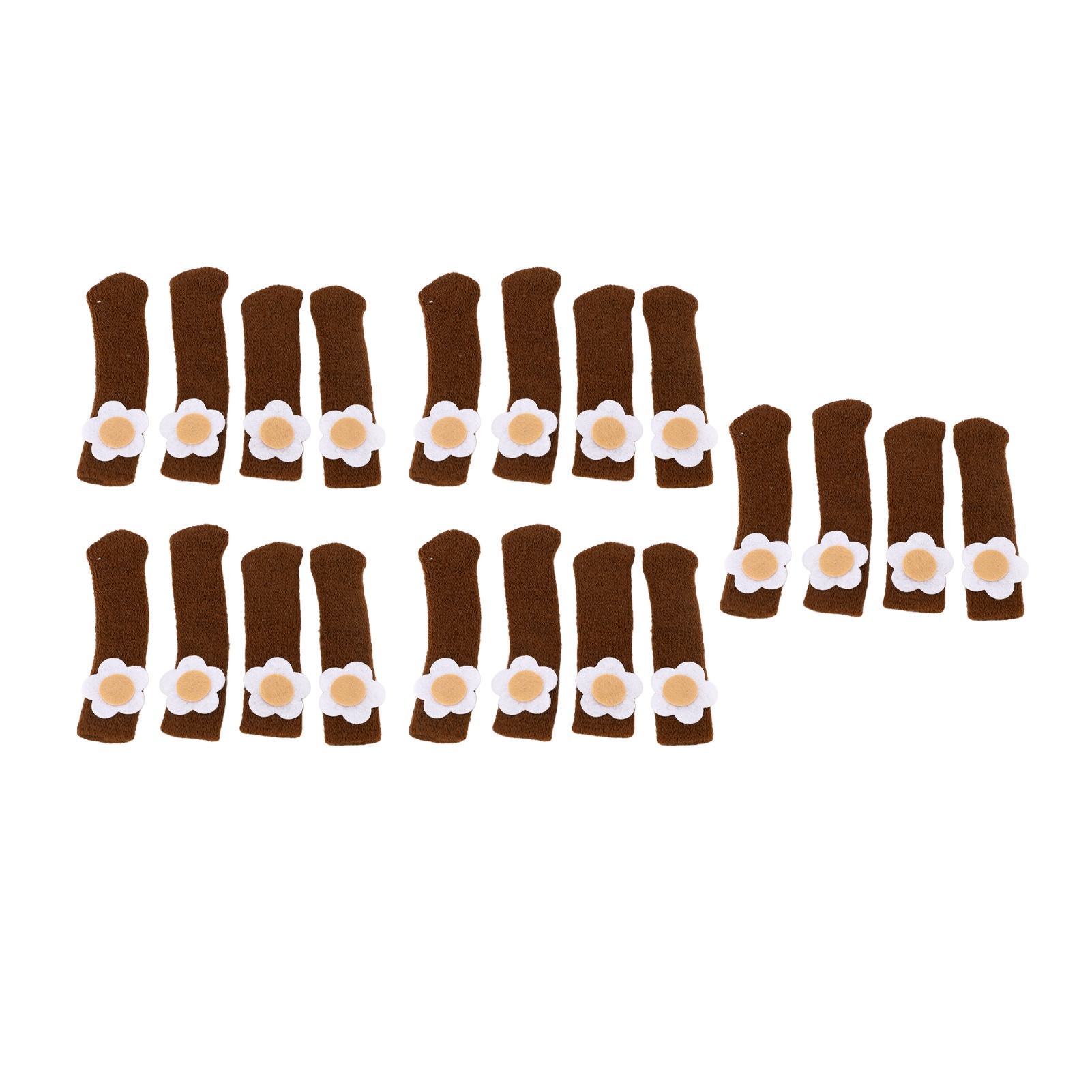 Set Mit 20 Stuhlbeinschonern, Bodenschonern, Dicken Tischbeinschonern, Elastischen Hochstuhlbeinschonern, Möbelschonern, Ideal Für Holzböden, Kleines Blumen- Und Kaffeemuster.