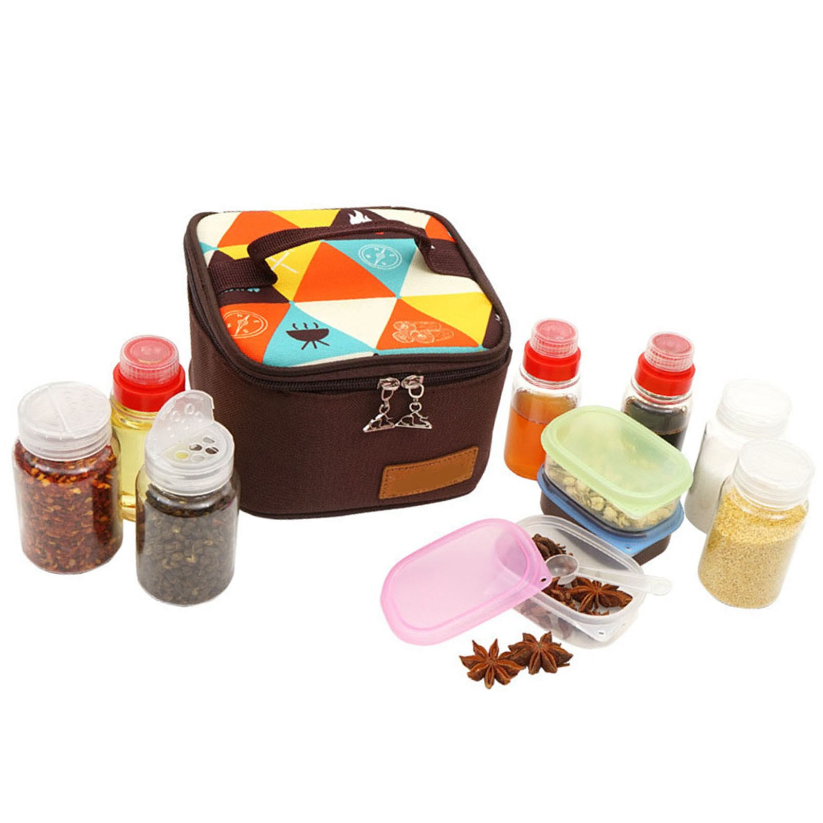 Set Mit 10 Tragbaren Gewürzflaschen Für Grillabende, Pfefferpulver, Picknicks, 1 Set