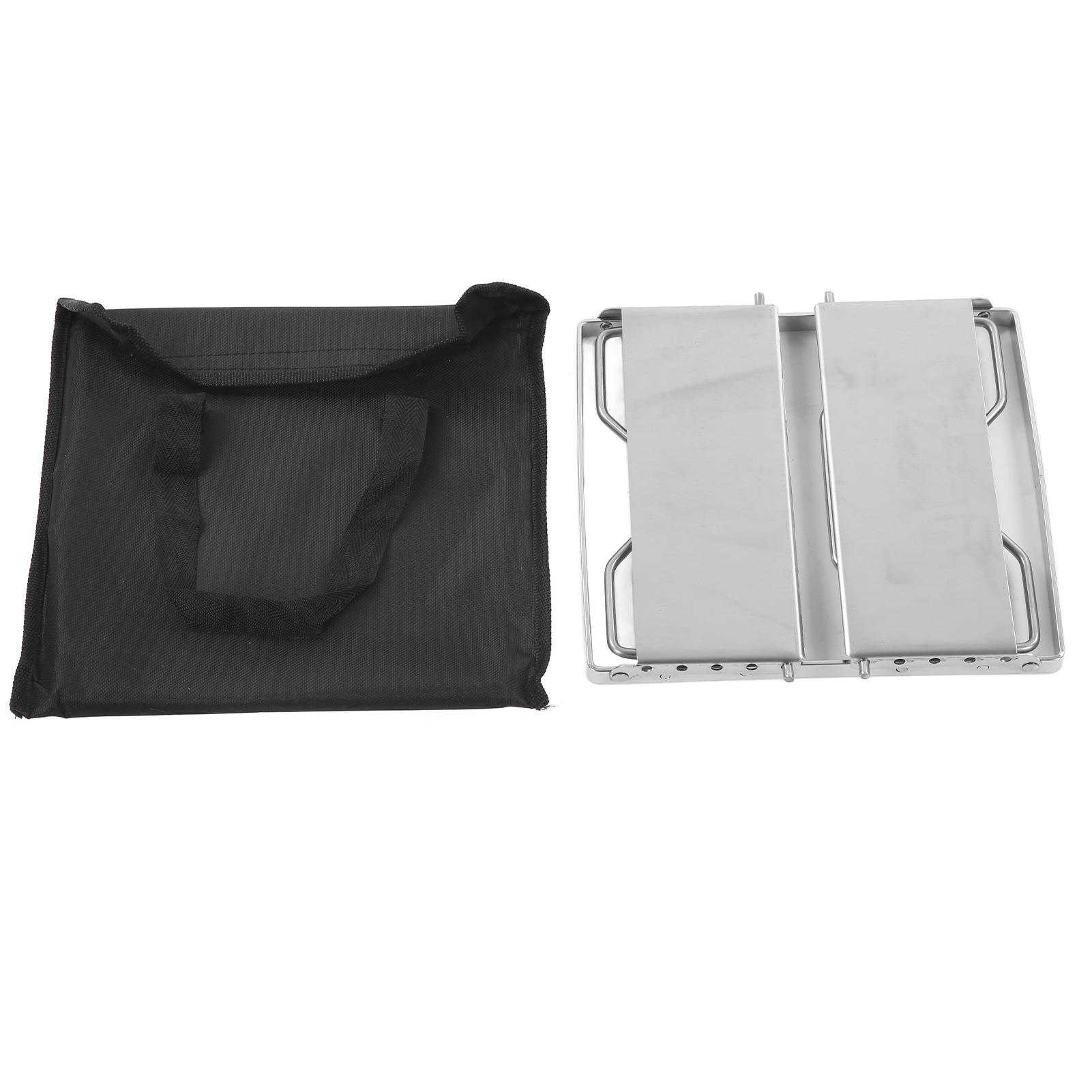 Mini-klappgrill Aus Edelstahl Mit Campinggrill Und Windschutz Für Den Garten
