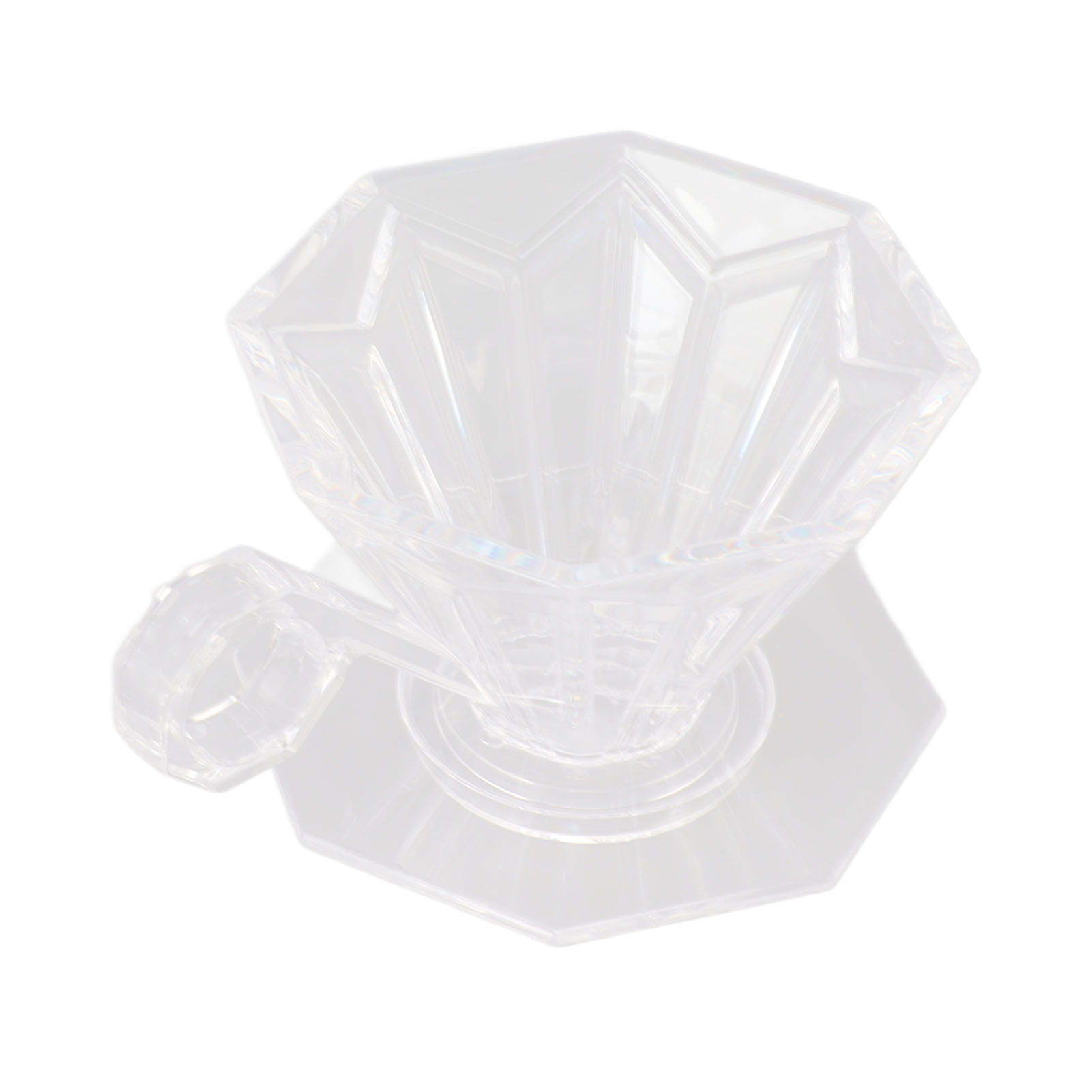 Manueller Kaffeefilter Aus Kunstharz Mit Ergonomischem Griff, Transparent.