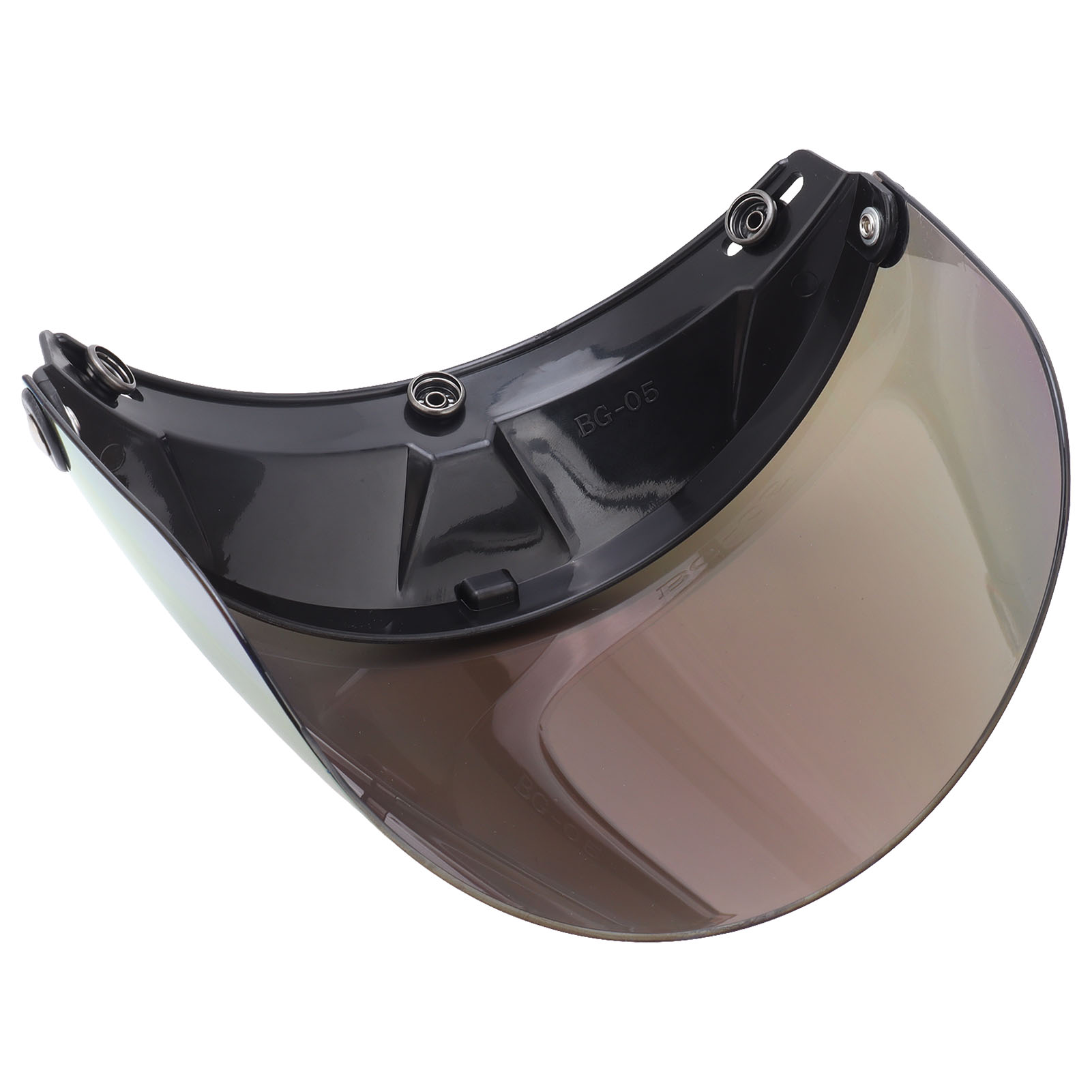 Abnehmbares Motorradhelmvisier Mit Metallknopf, Uv-schutz, Verstellbar Und Blendfrei