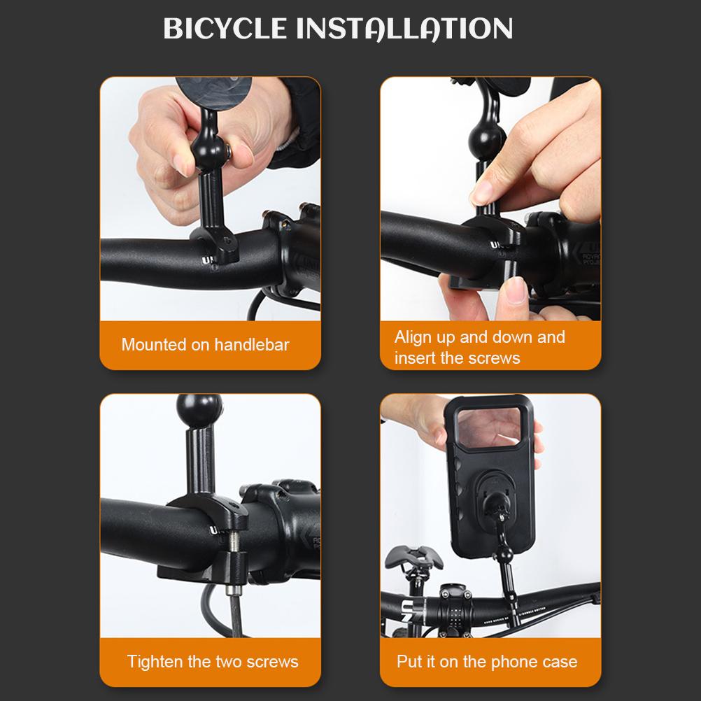 Wasserdichte Und Um 360° Drehbare Fahrrad-handyhalterung, Kompatibel Mit Smartphones Von 3,5 Bis 7 Zoll.