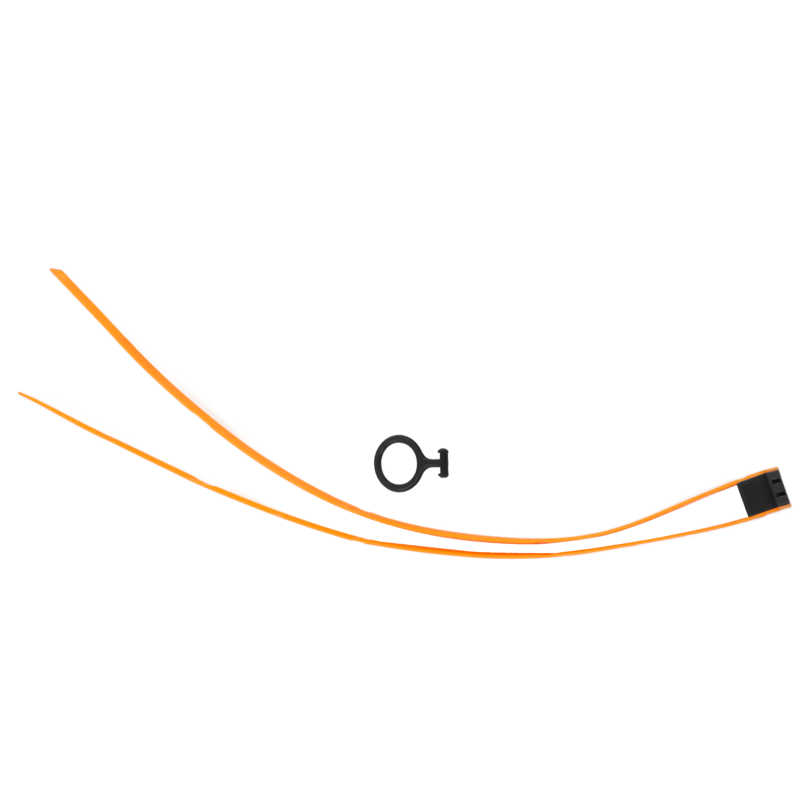 Flexibler, Selbstsichernder, Doppelter Kabelbinder Aus Kunststoff Mit Zugring, Für Outdoor-sportgeräte, Orange.