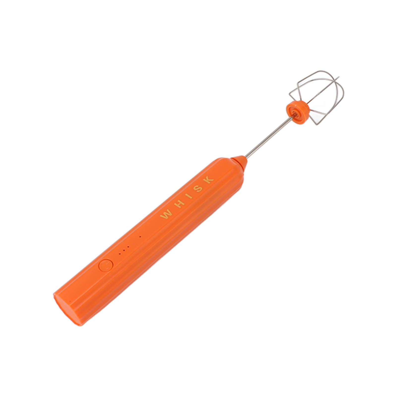 Elektrischer Edelstahl-usb-haushaltsmixer, Kleiner Tragbarer Akku-mixer, Schneebesen Und Milchaufschäumer, Orange