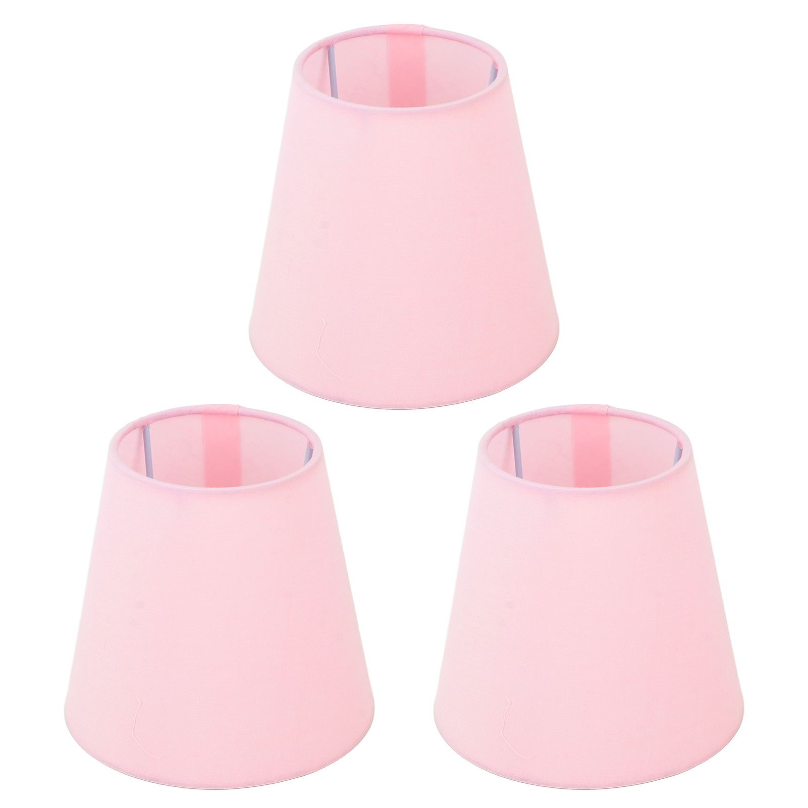 Set Aus 3 Innovativen E14-stofflampenschirmen, Interventionstyp, Moderner Lampenschirm Mit Staubschutzhülle Für Rosa Nachttischlampe