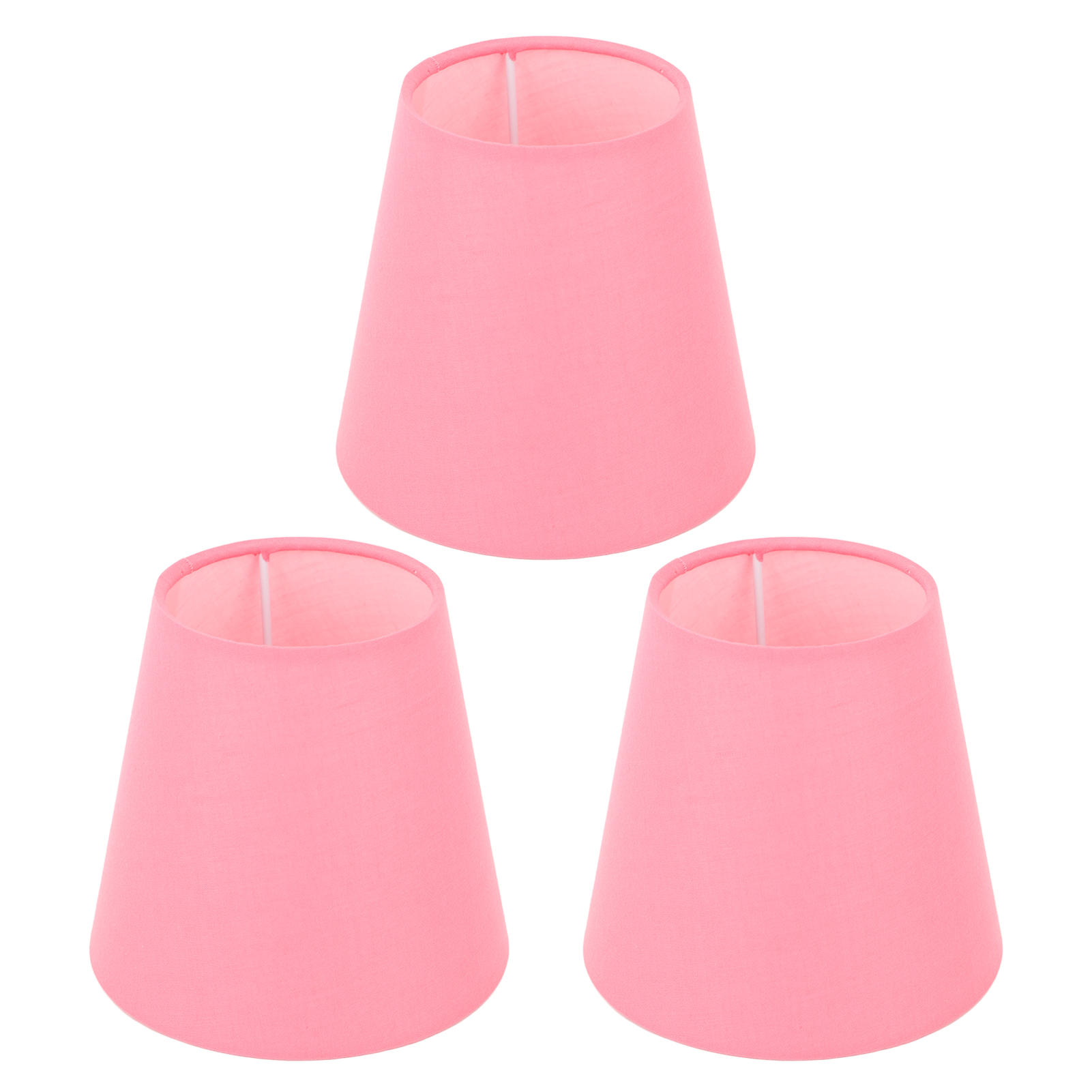 Set Aus 3 Innovativen E14-stofflampenschirmen, Interventionstyp, Moderner Stil, Mit Staubschutzhülle Für Rosa Nachttischlampe.