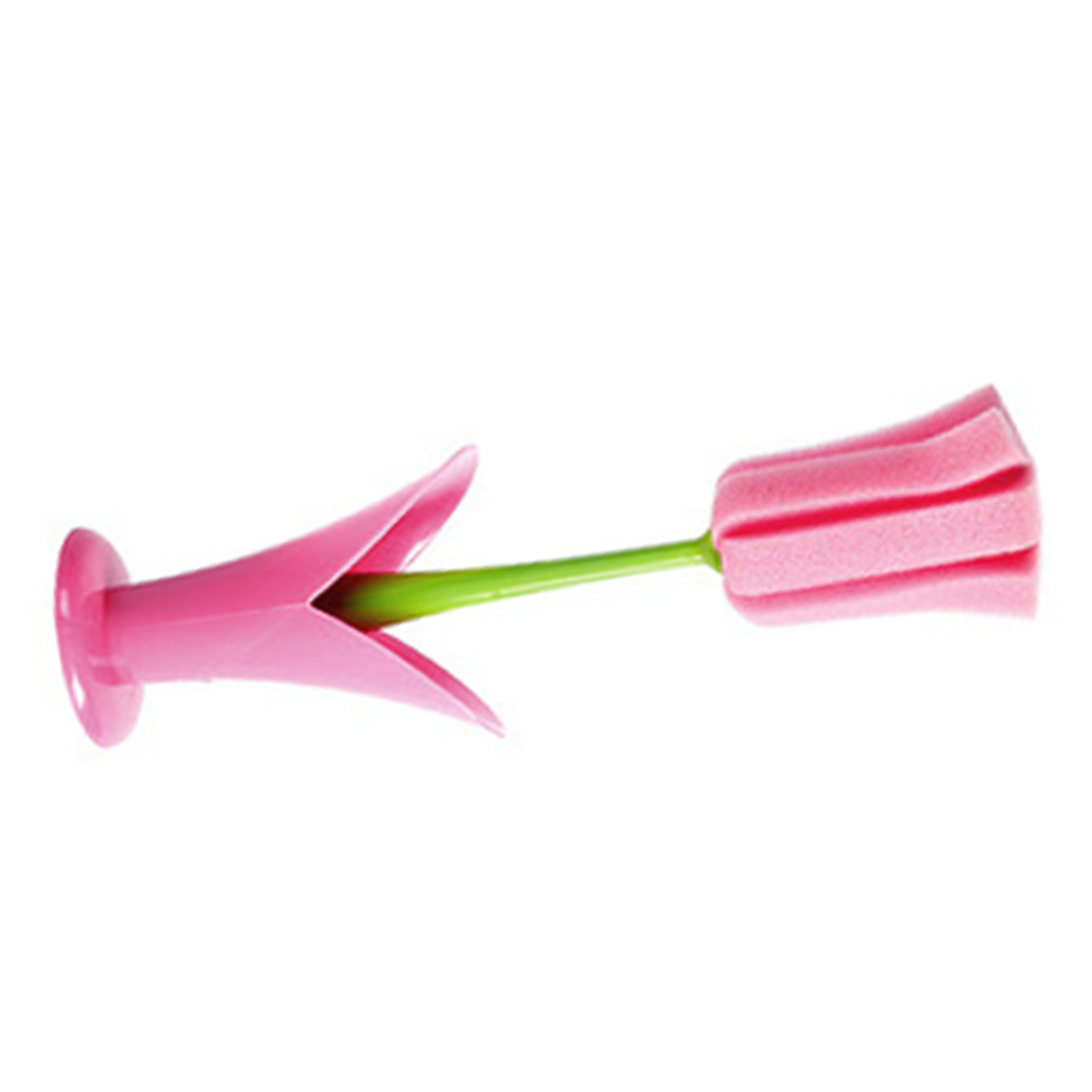 Set Aus 2 Schwammreinigungsbürsten Mit Langem Griff, Ideal Zum Reinigen Von Kaffeetassen, Weinflaschen Und Babyflaschen (rosa).