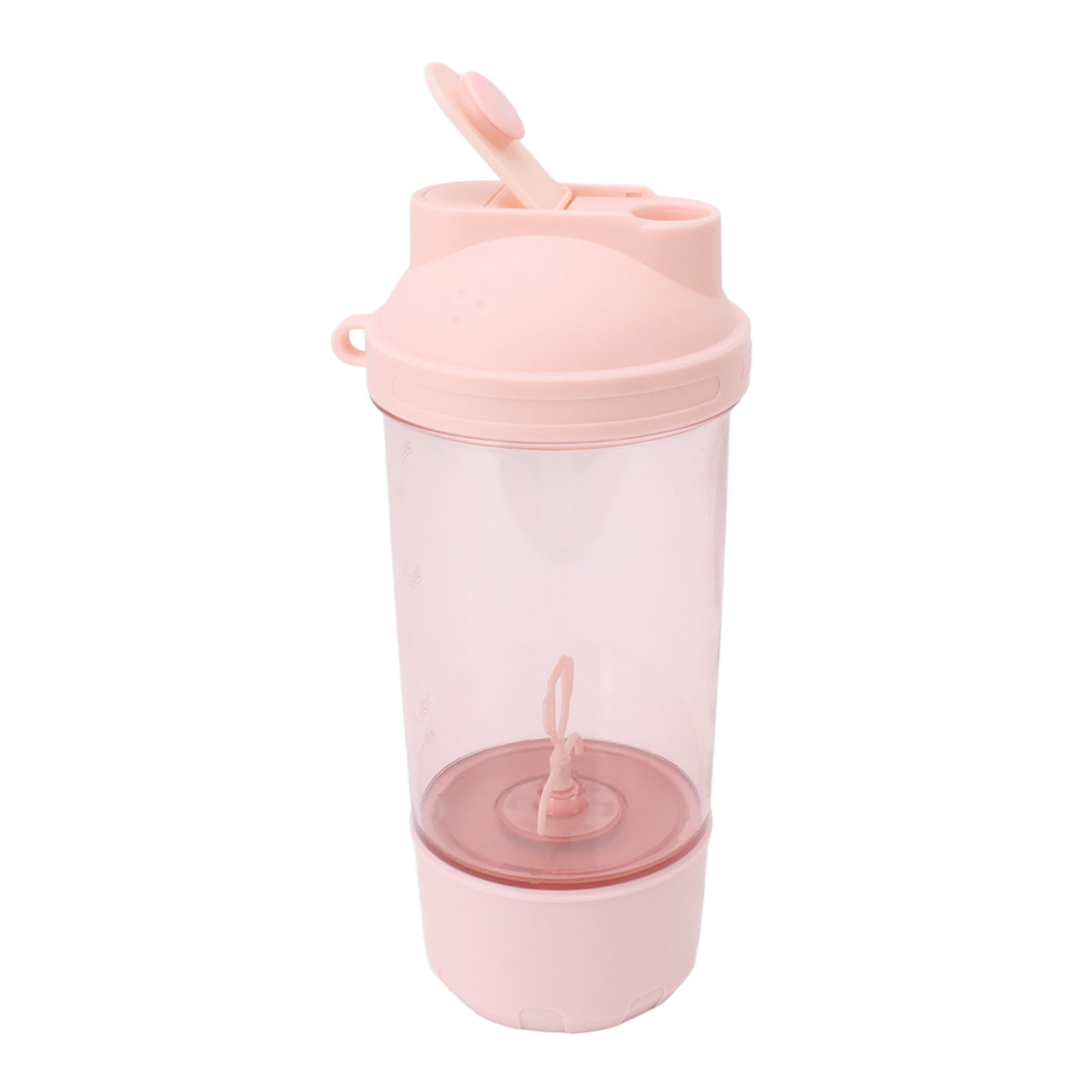 Tragbarer, Wiederaufladbarer, Pinkfarbener Elektrischer Shaker Für Proteinpulver, Milch Oder Kaffee.