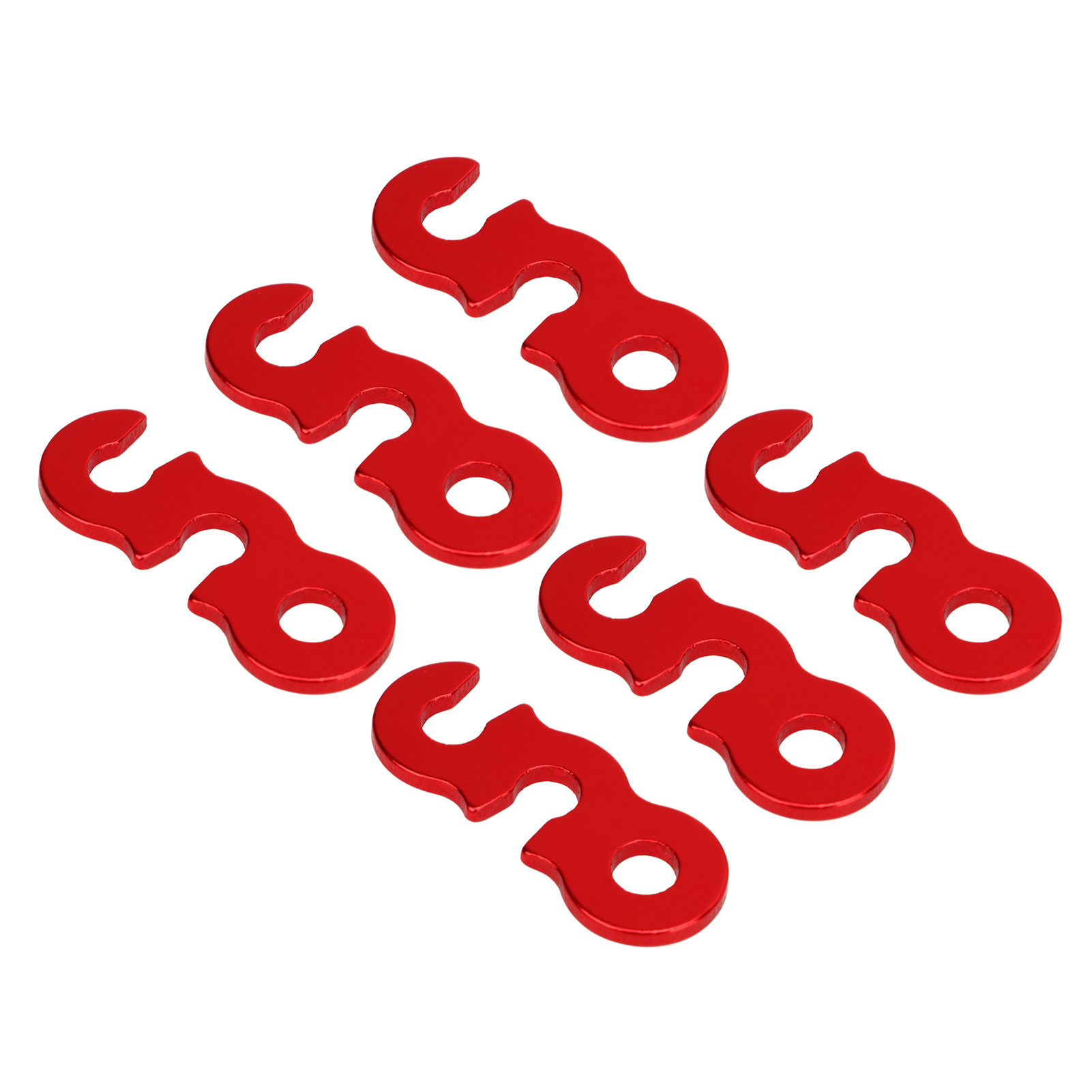 Packung Mit 10 Seilspannern Aus Aluminiumlegierung, Einfach Zu Bedienen Und Anzubringen, Für Camping Und Wandern (rot).