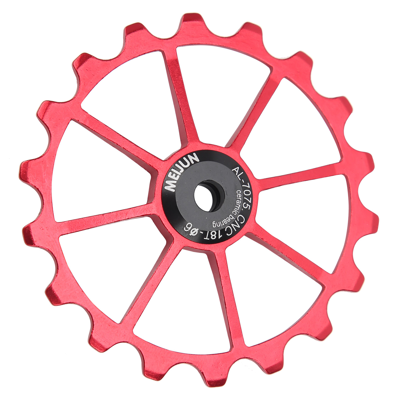 18t Führungsrolle Für Fahrrad-schaltwerk Hinten, Passend Für Rennrad Und Mountainbike, Rot
