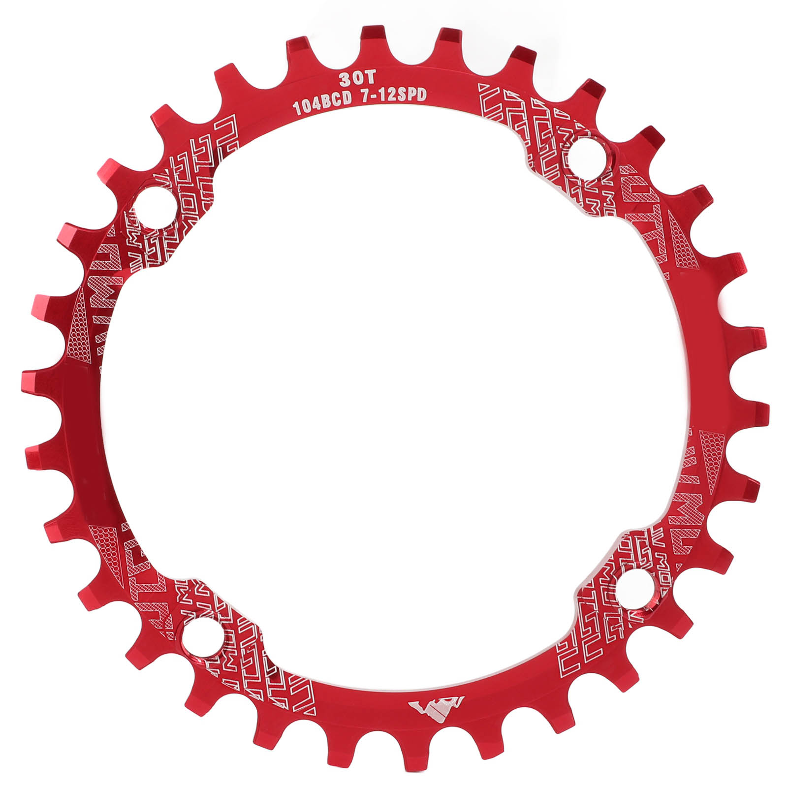 104 Mm Lochkreis, 30 Zähne, Aluminiumlegierung, Singlespeed-kettenblatt, Kurbelgarnitur-zubehör Für Mountainbikes, Rot