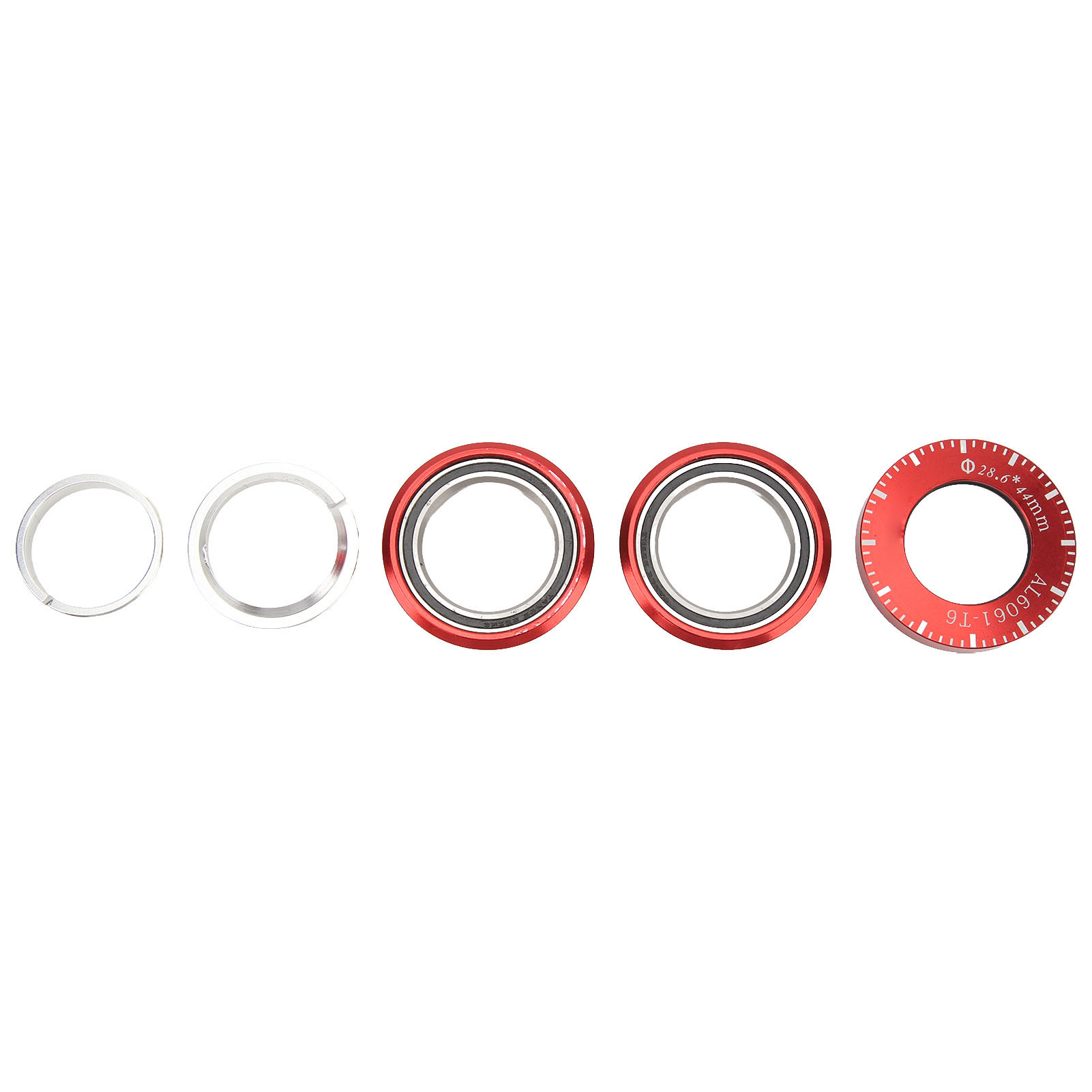Cansun 44mm Faltsteuersatz Mit Integrierten Lagerschalen Für Bya412 P18 P8 Fahrrad (1 Satz, Rot)