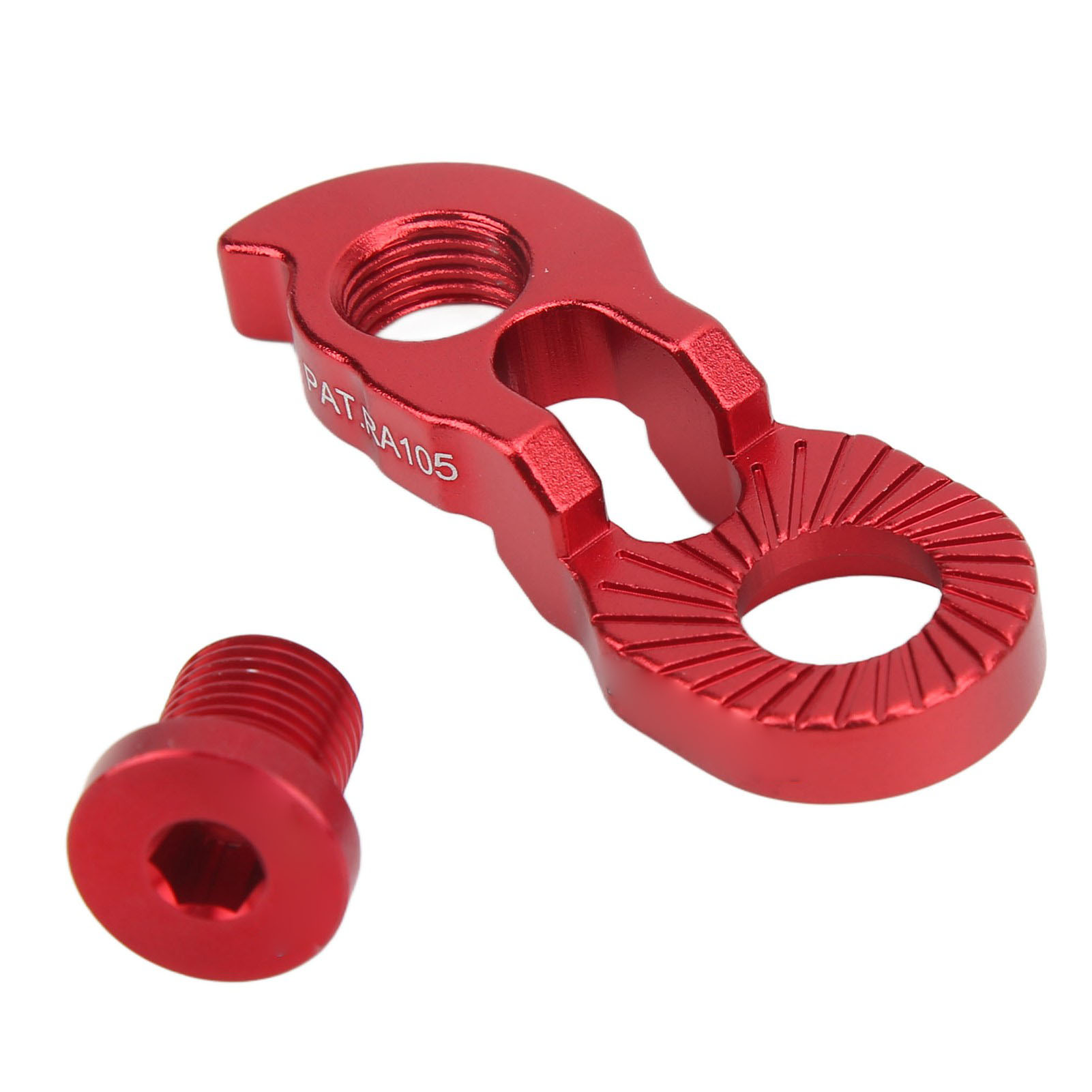 Risk Schaltauge Für Fahrräder, Aus Aluminium, Mit Verlängerung Für Hinteren Haken, Kompatibel Mit 40, 42, 46, 50 Und 52 Zähne Kettenblättern (mtb), Rot.
