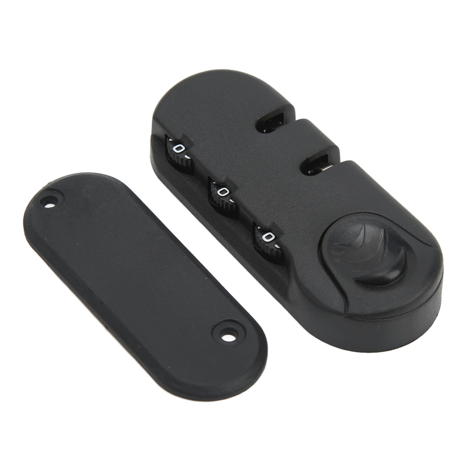 3-stelliges Zahlenschloss Für Koffer, Aus Zinklegierung, Schwarze, Mattierte Kunststoffoberfläche, Ideal Für Reisen.
