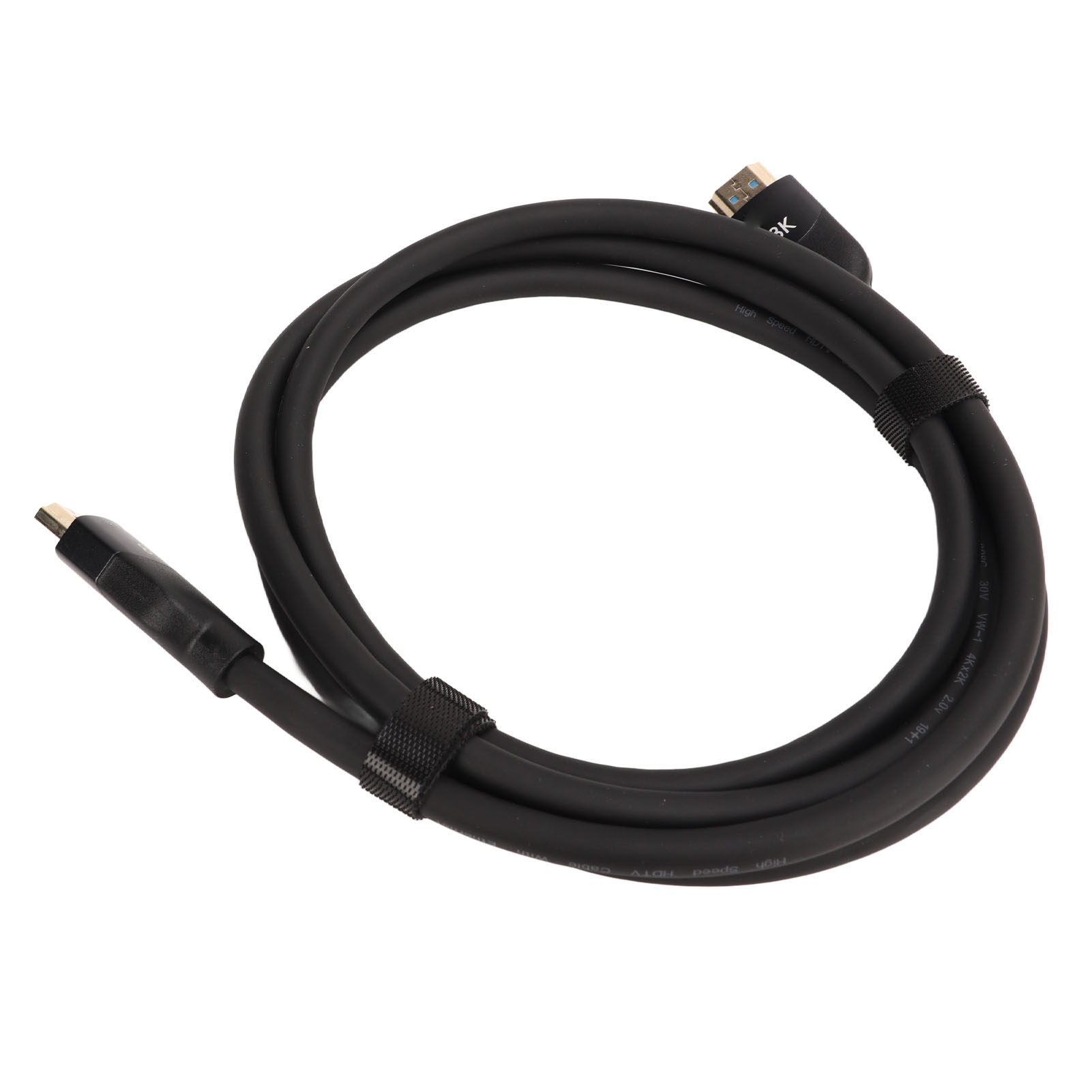 Schwarzes Hd-multimedia-interface-2.1-displaykabel, High-speed-pvc-kabel, Kompatibel Mit 4k, 2160p Und 8k, Robustes Hd-videokabel Für Fernseher, Gaming-pcs Und Laptops, 2 M / 6,6 Ft