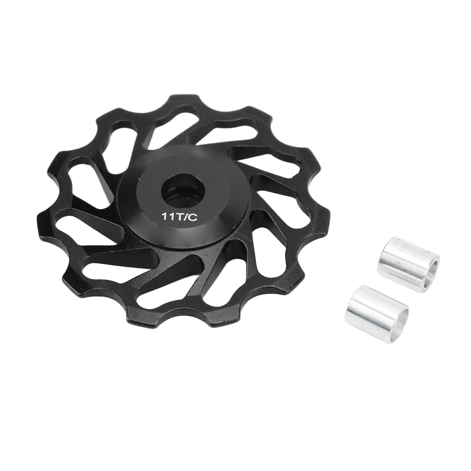 Risk Schaltwerk Für Mountainbikes, 11-zoll-schaltwerksröllchen, Führungsrolle, Spannrolle Mit Lagern, Schwarz